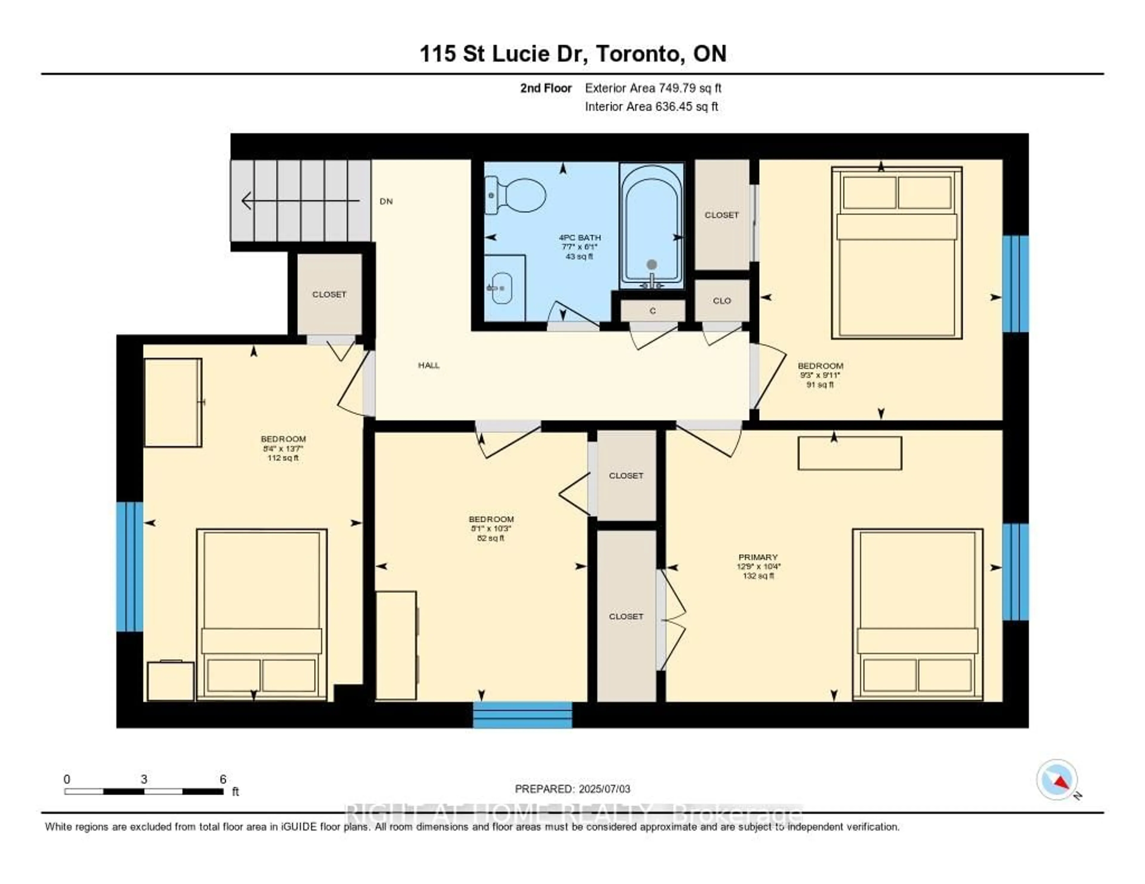 Floor plan for 115 St Lucie Dr, Toronto Ontario M9M 1T4