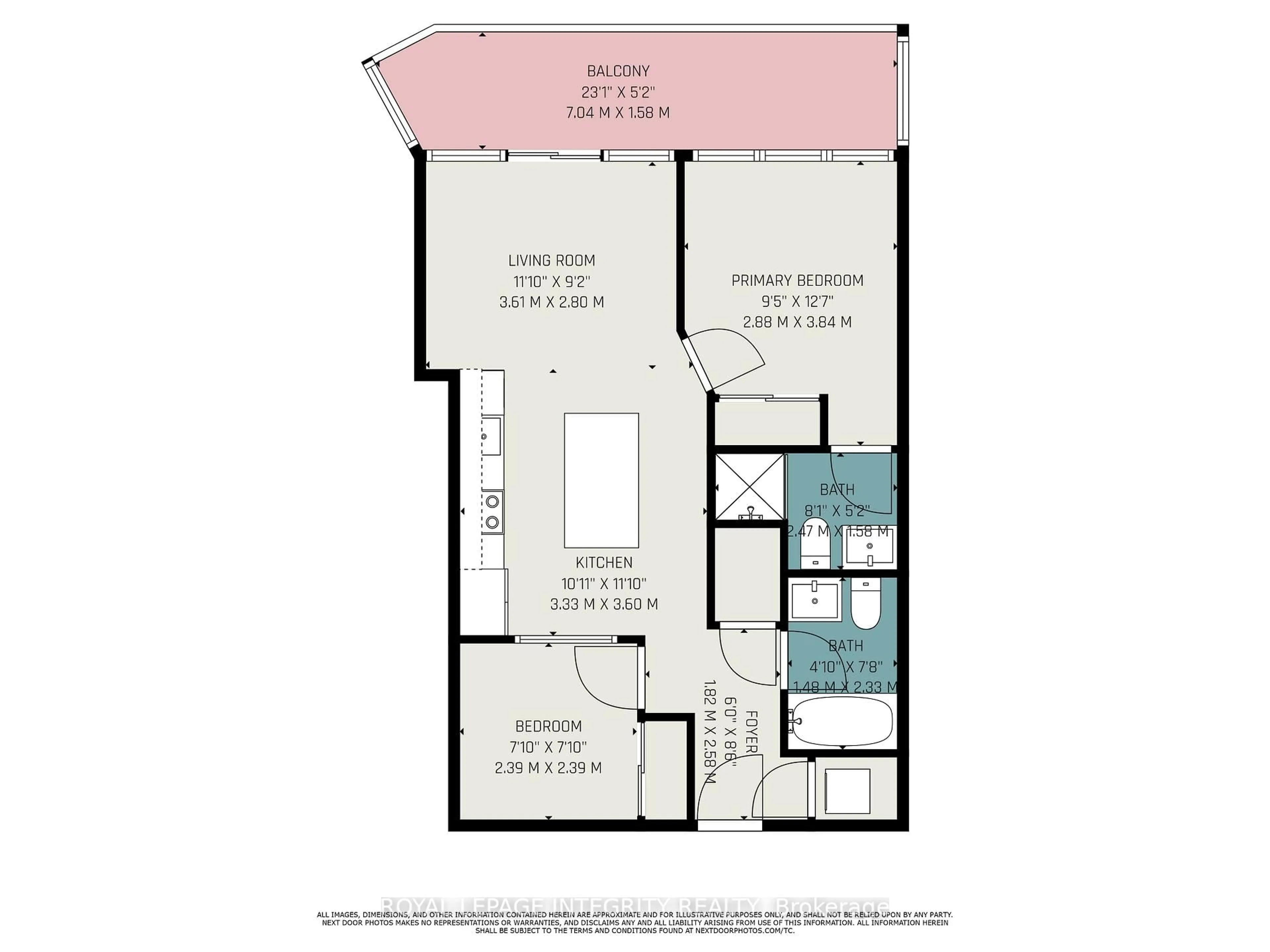 Floor plan for 1461 Lawrence Ave #407, Toronto Ontario M6L 0A6