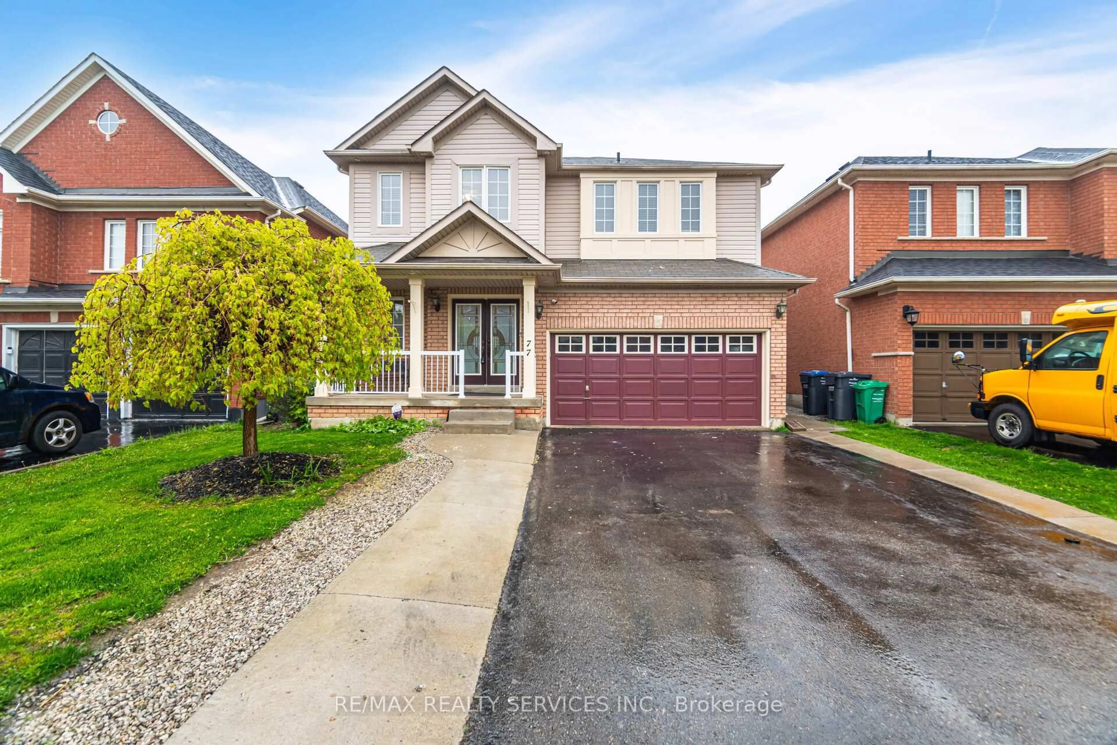 Home with brick exterior material, street for 77 Milkweed Cres, Brampton Ontario L7A 2G5