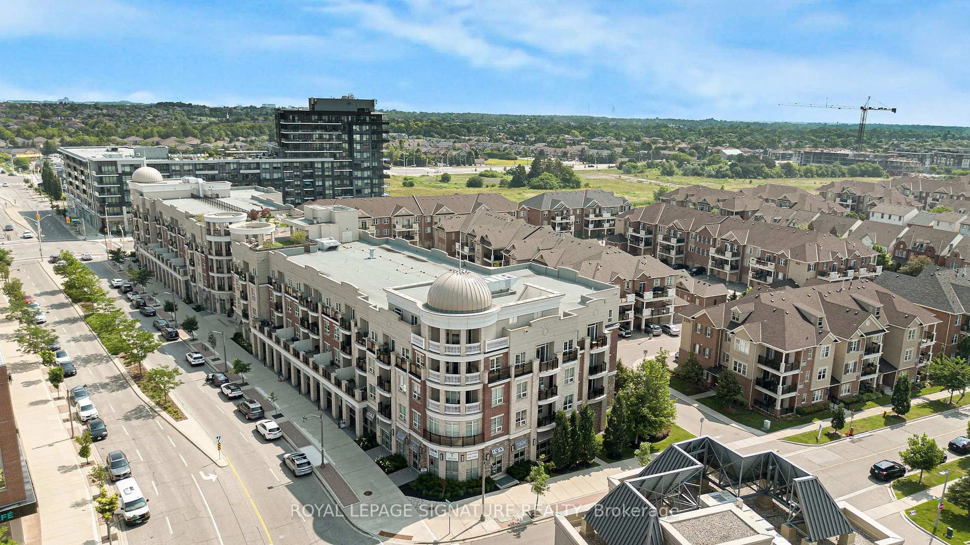 A pic from outside/outdoor area/front of a property/back of a property/a pic from drone, city buildings view from balcony for 216 Oak Park Blvd #304, Oakville Ontario L6H 7S8