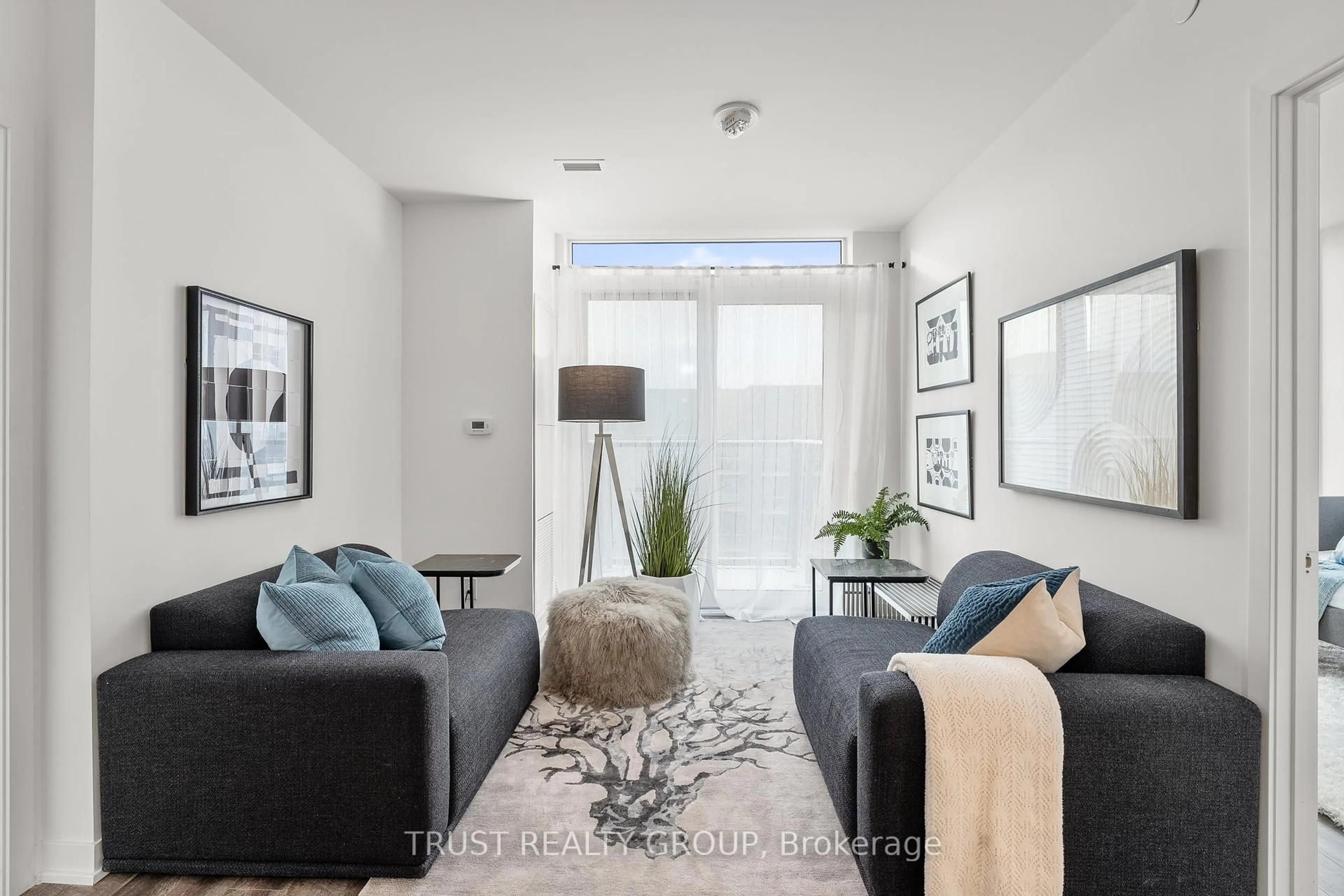 Living room with furniture, unknown for 1808 St. Clair Ave #1102, Toronto Ontario M6N 0C1