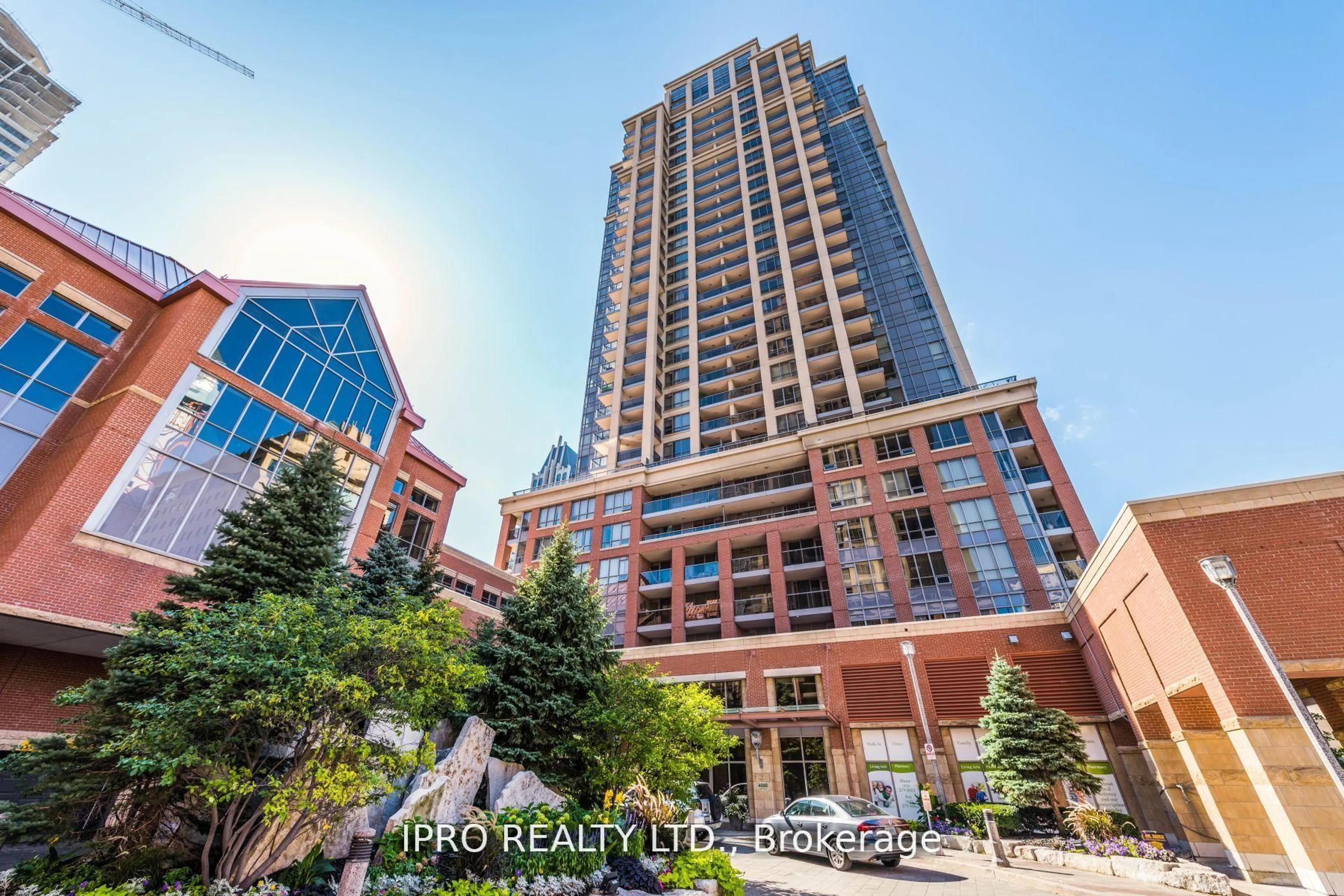 A pic from outside/outdoor area/front of a property/back of a property/a pic from drone, city buildings view from balcony for 4090 Living Arts Dr #1006, Mississauga Ontario L5B 4M8