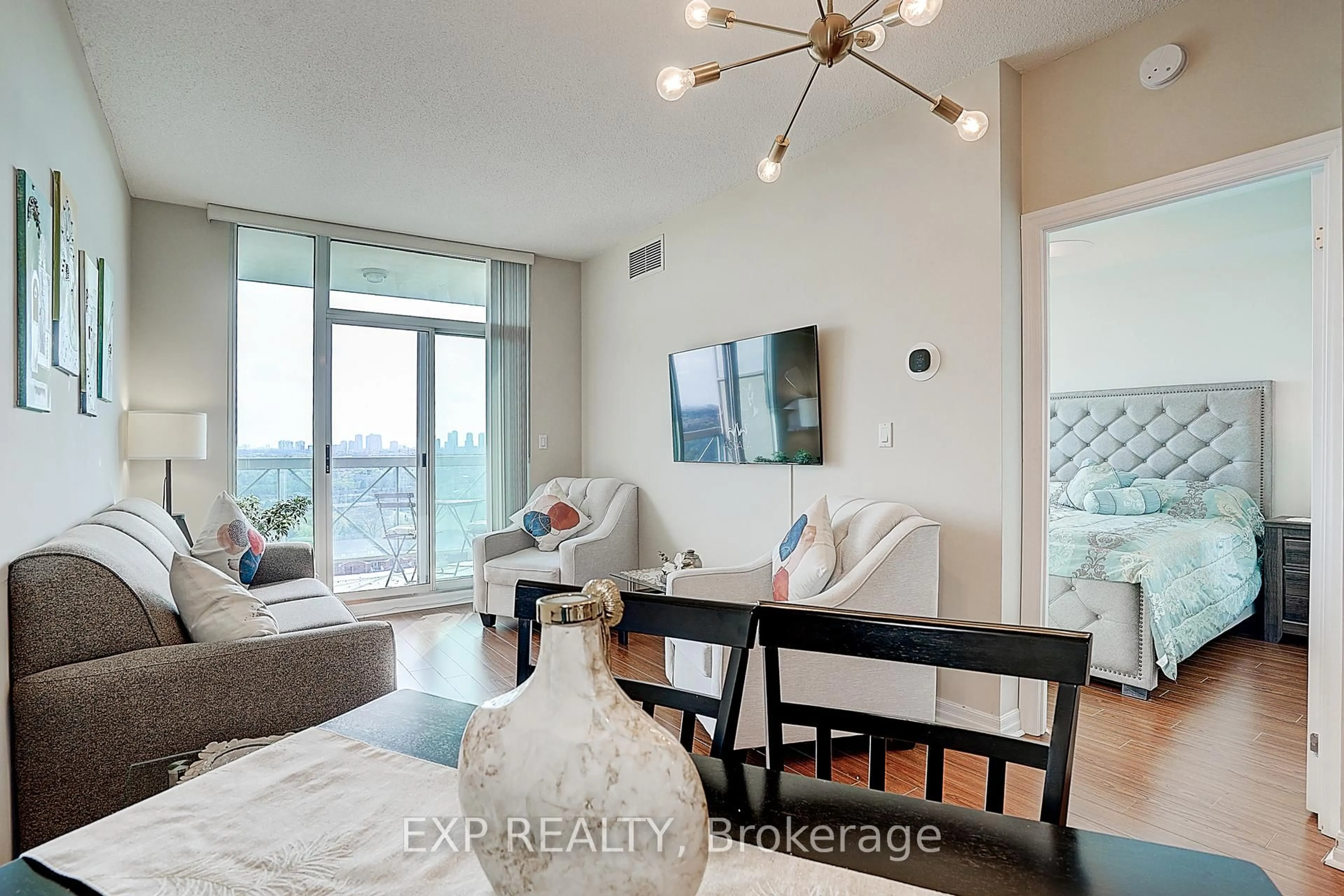 Living room with furniture, unknown for 1359 Rathburn Rd #1111, Mississauga Ontario L4W 5P7