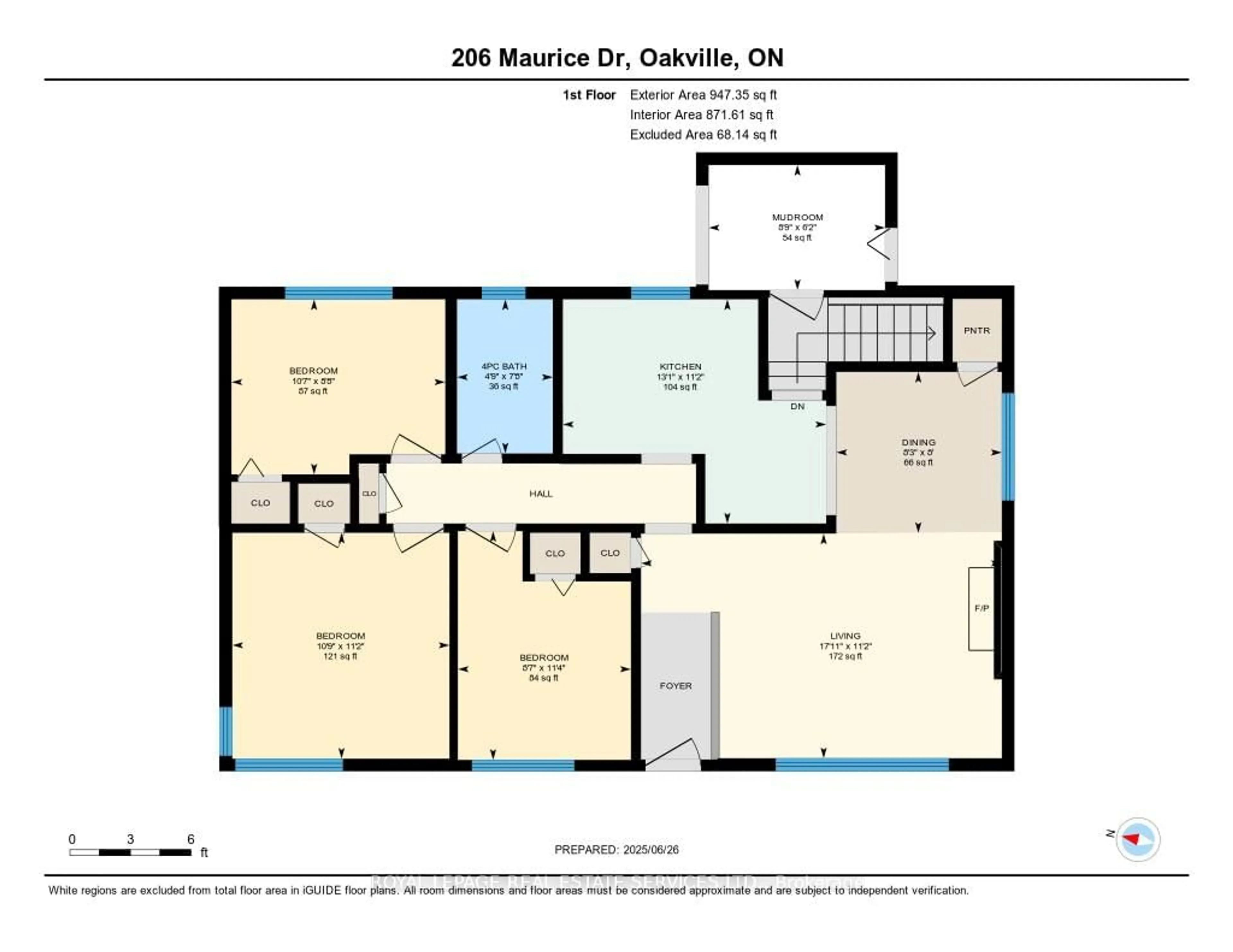 Floor plan for 206 Maurice Dr, Oakville Ontario L6K 2W9