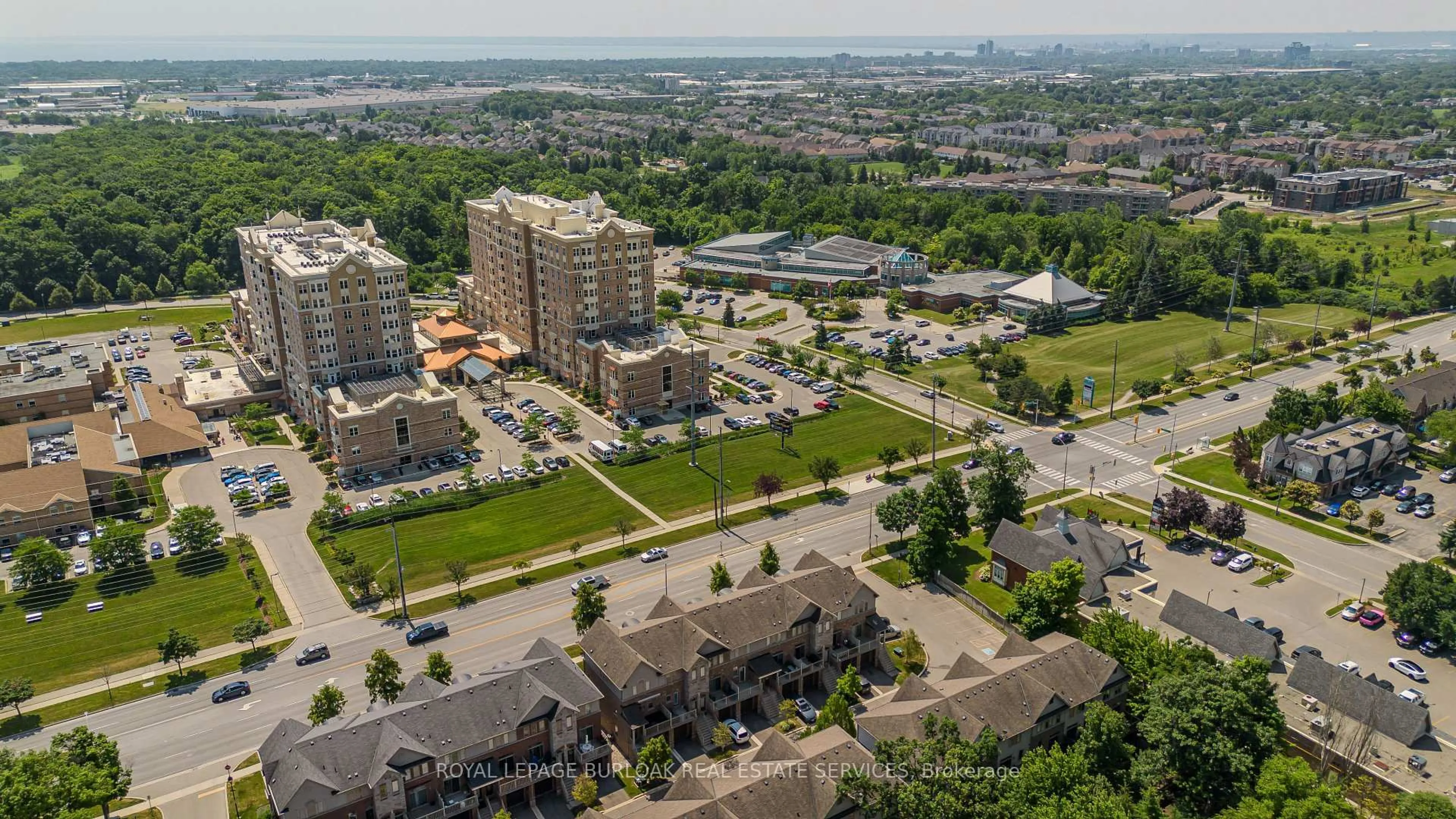 A pic from outside/outdoor area/front of a property/back of a property/a pic from drone, city buildings view from balcony for 4165 Upper Middle Rd #31, Burlington Ontario L7M 0V4