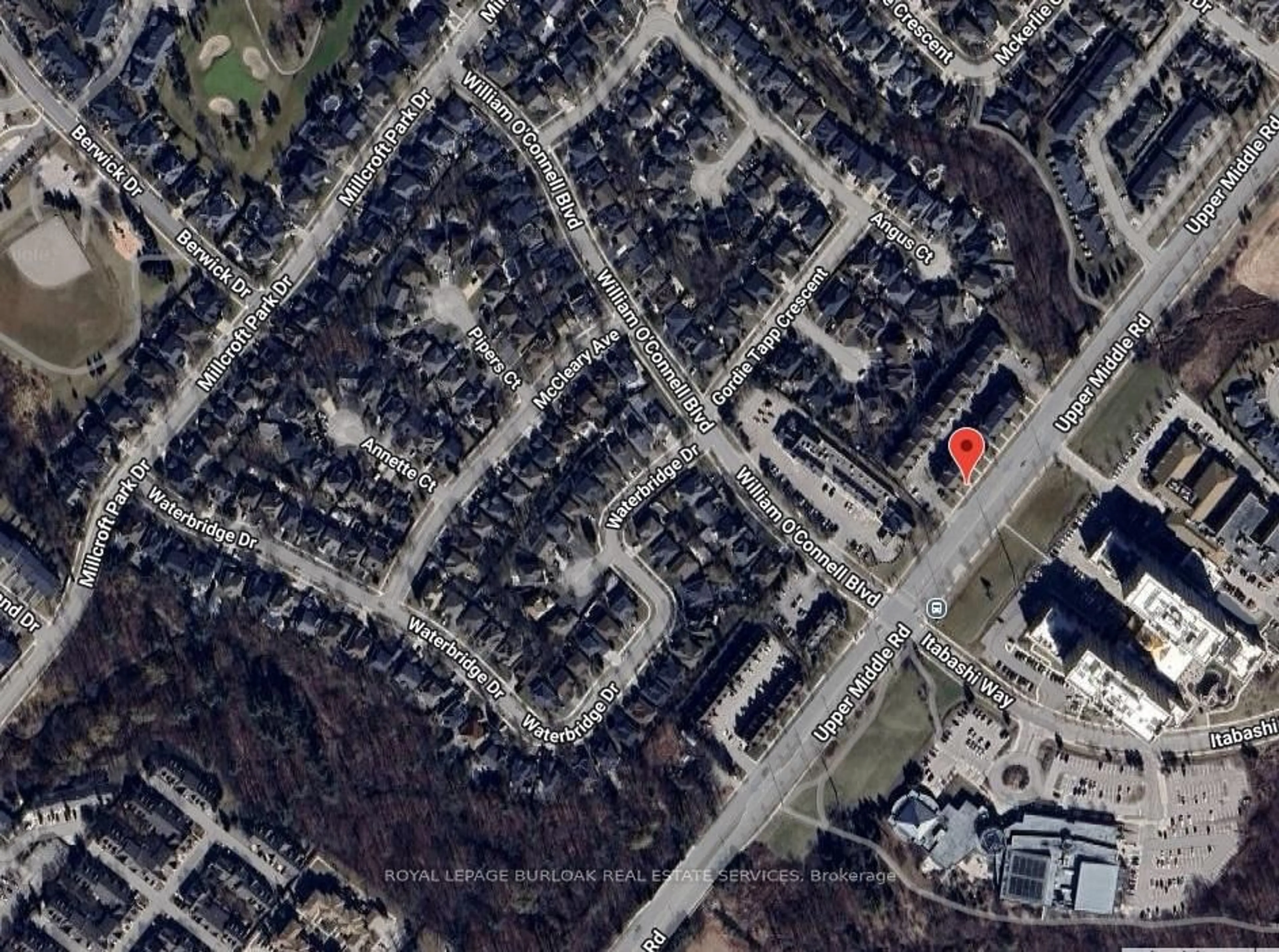 Picture of a map for 4165 Upper Middle Rd #31, Burlington Ontario L7M 0V4
