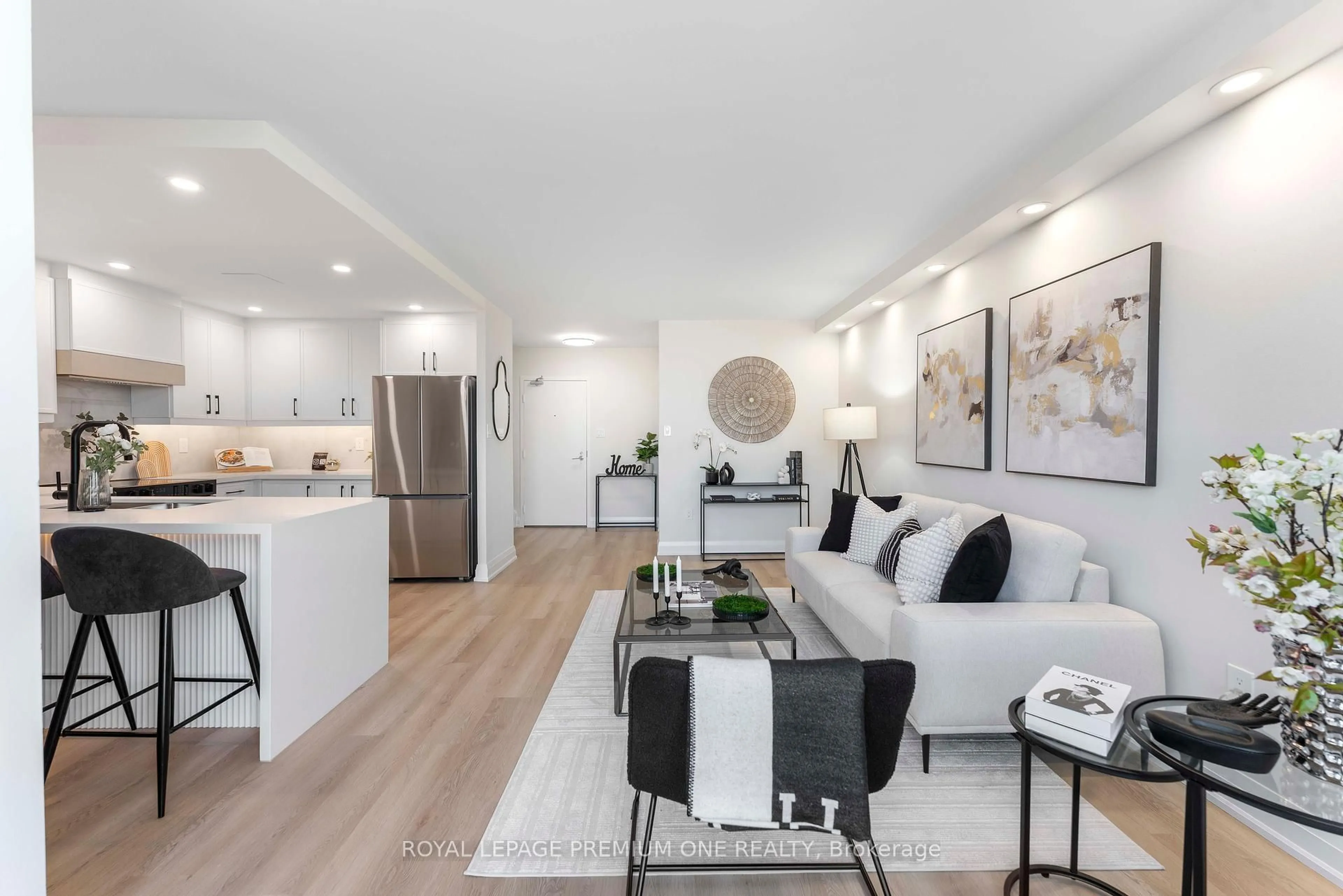 Living room with furniture, unknown for 60 Southport St #608, Toronto Ontario M6S 3N4
