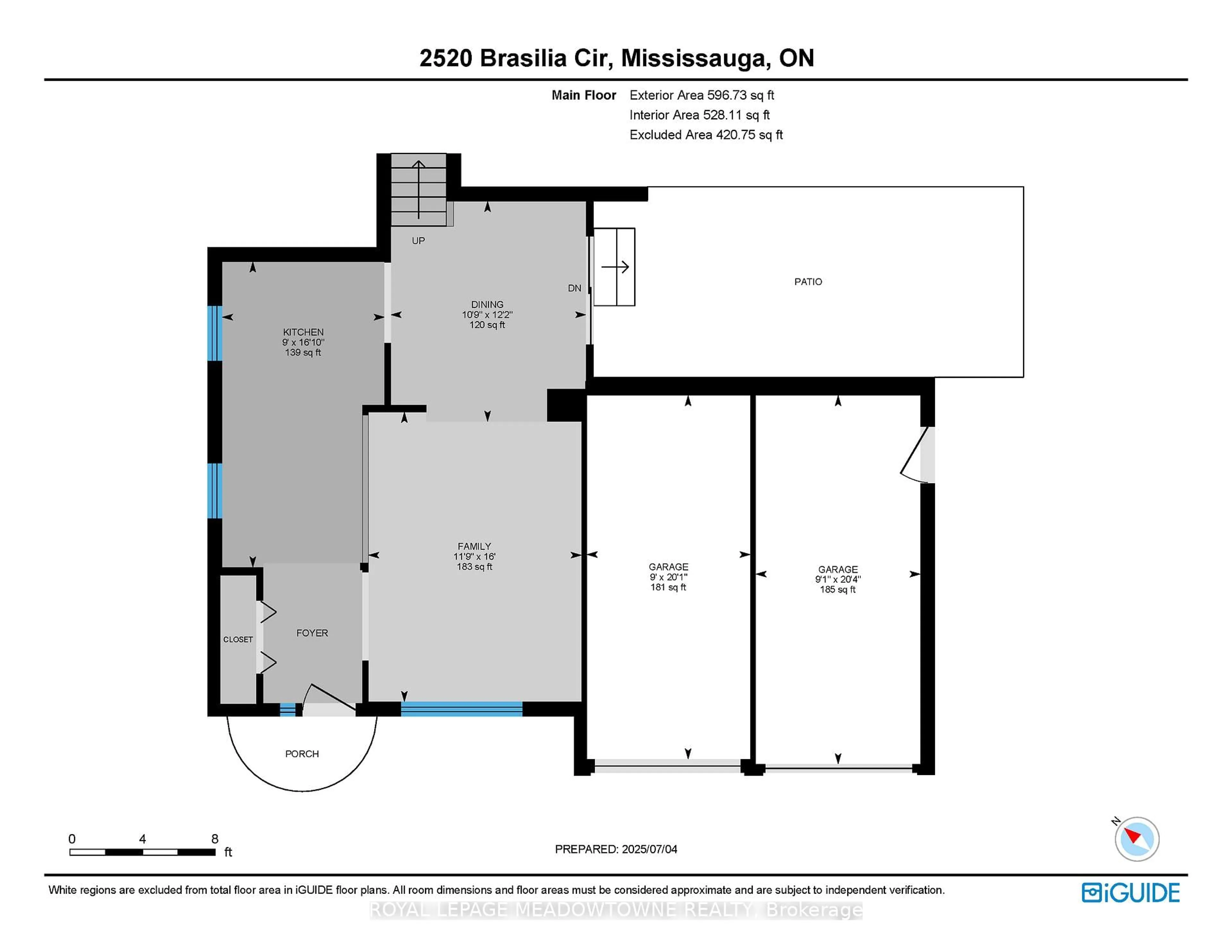 Floor plan for 2520 Brasilia Circ, Mississauga Ontario L5N 2G1