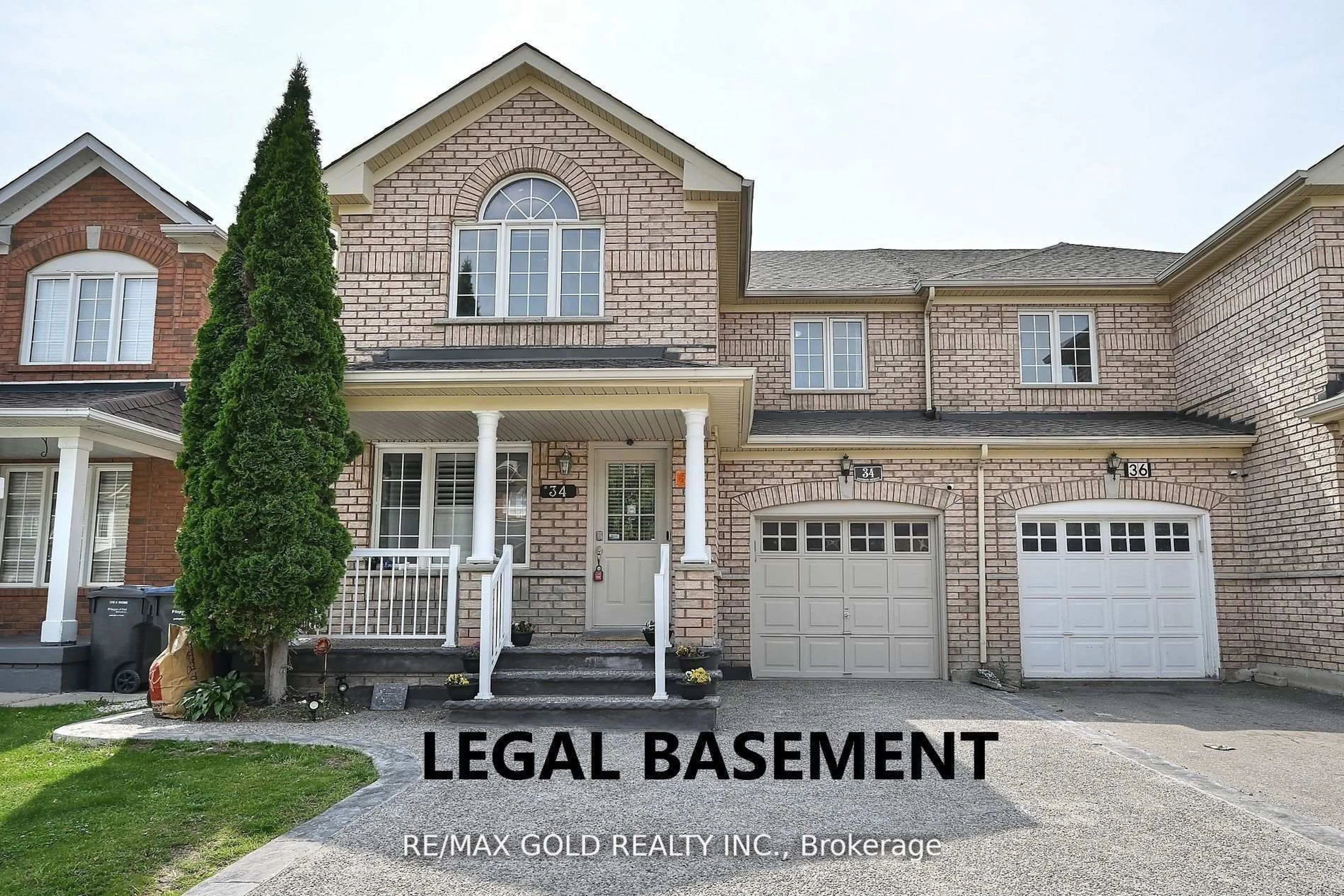 Home with brick exterior material, street for 34 Saintsbury Cres, Brampton Ontario L6R 2W3