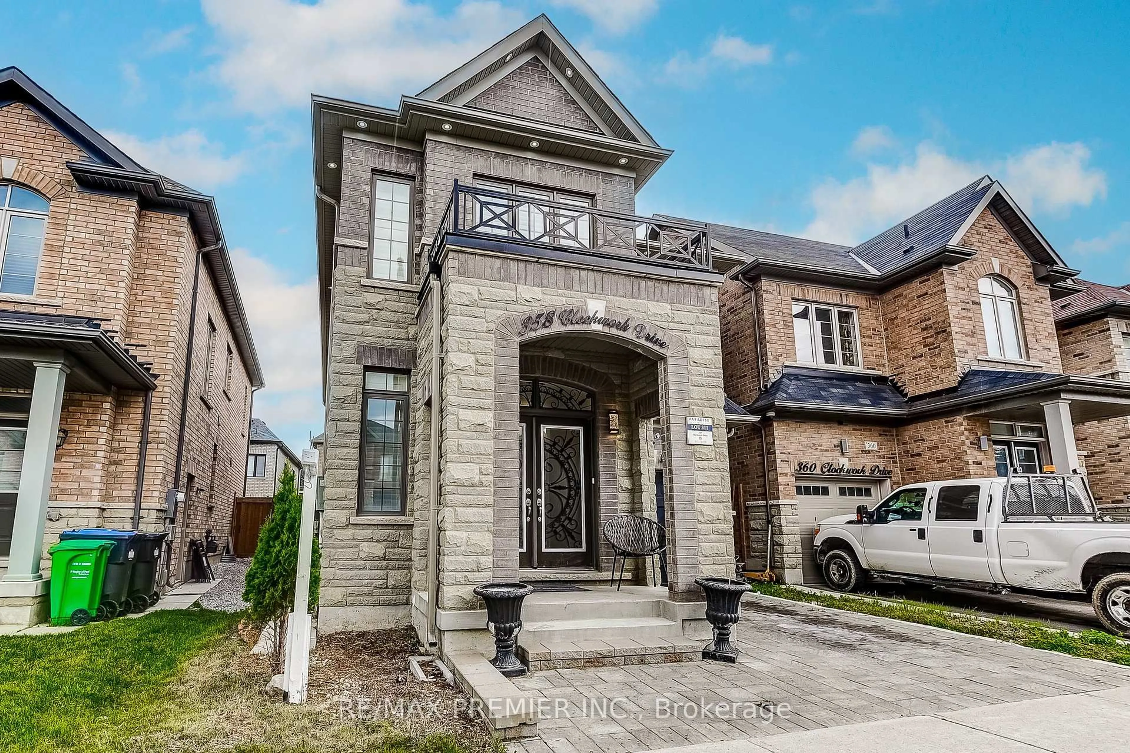 Home with brick exterior material, street for 358 Clockwork Dr, Brampton Ontario L7A 5C5