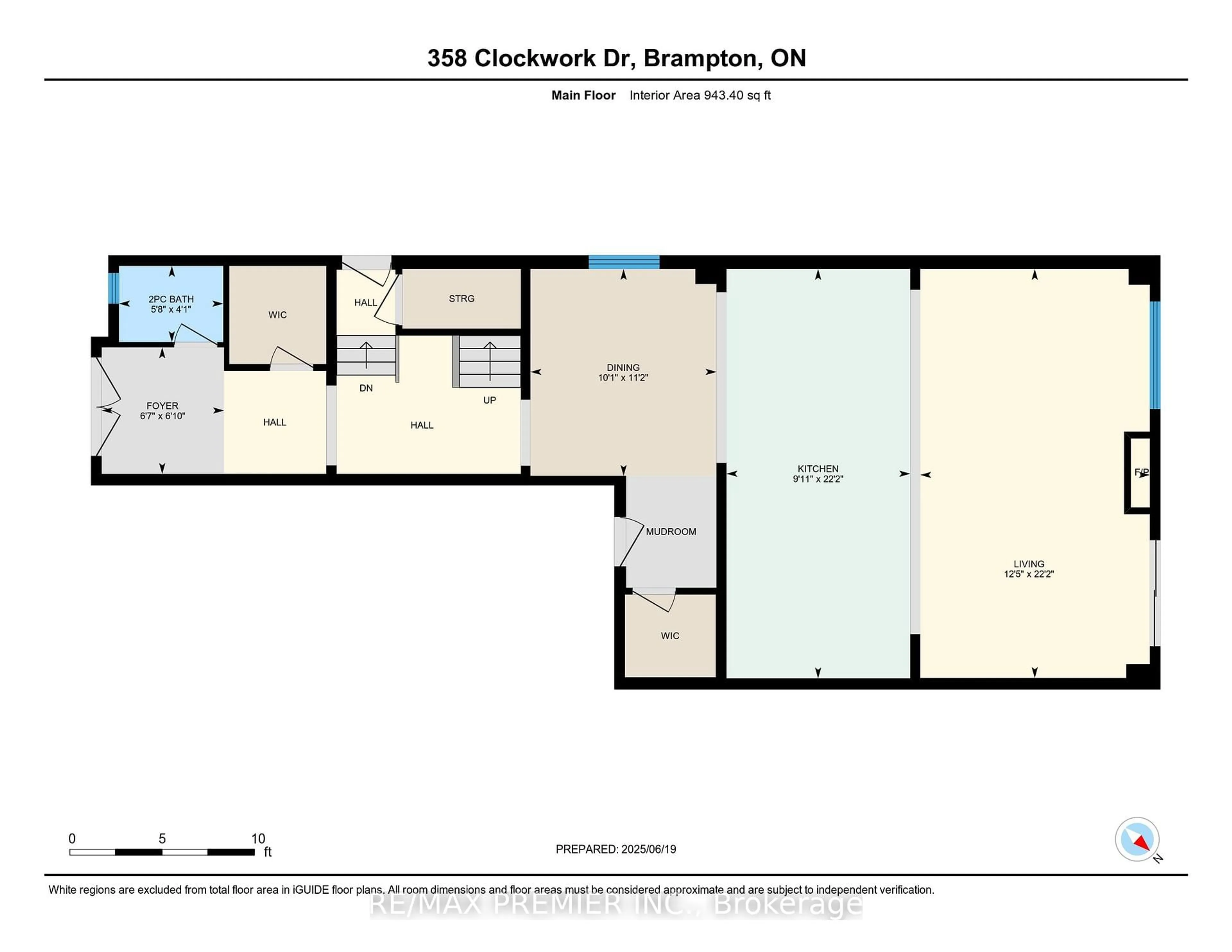 Floor plan for 358 Clockwork Dr, Brampton Ontario L7A 5C5