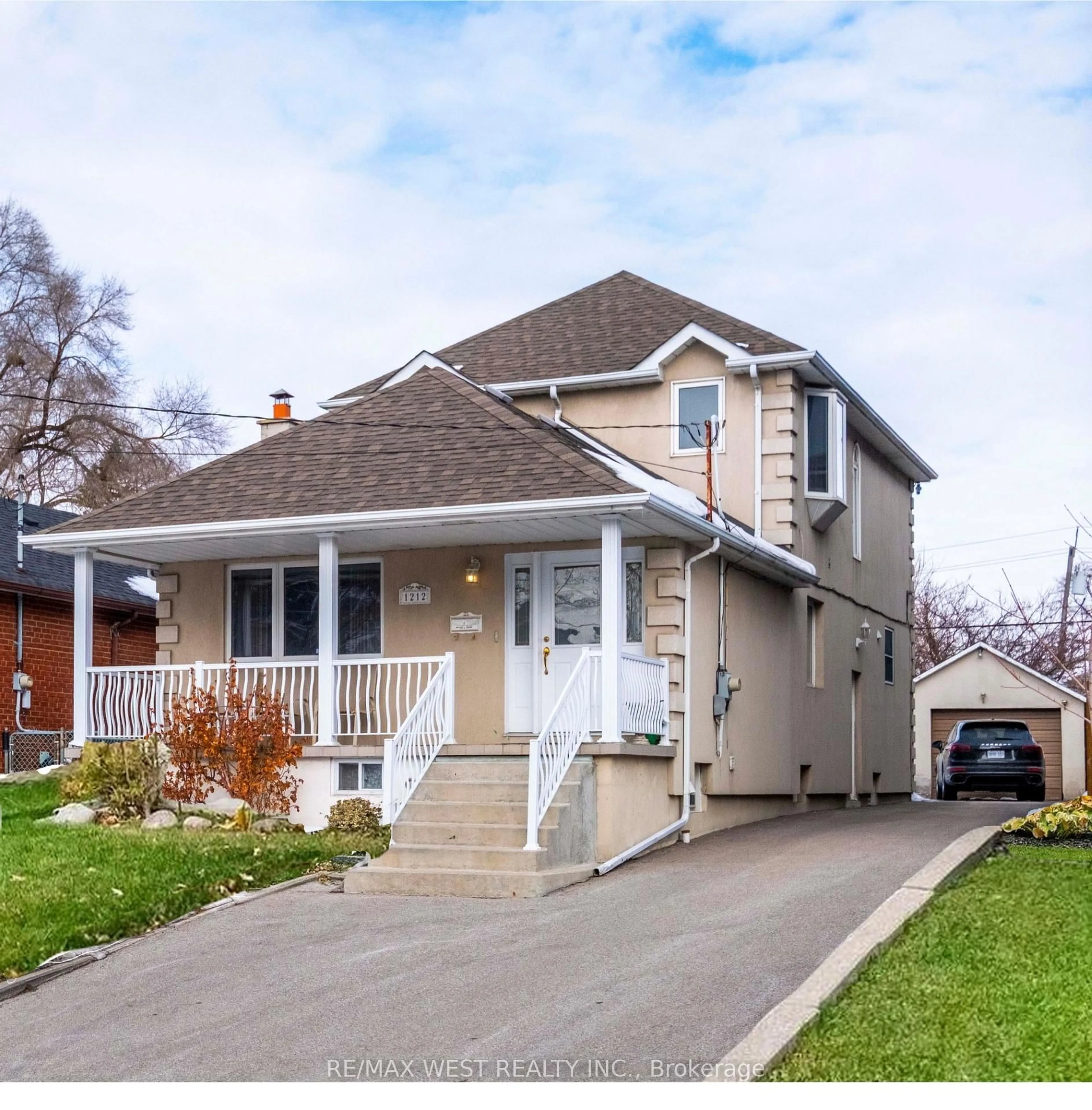 Home with vinyl exterior material, street for 1212 Glencairn Ave, Toronto Ontario M6B 2B5