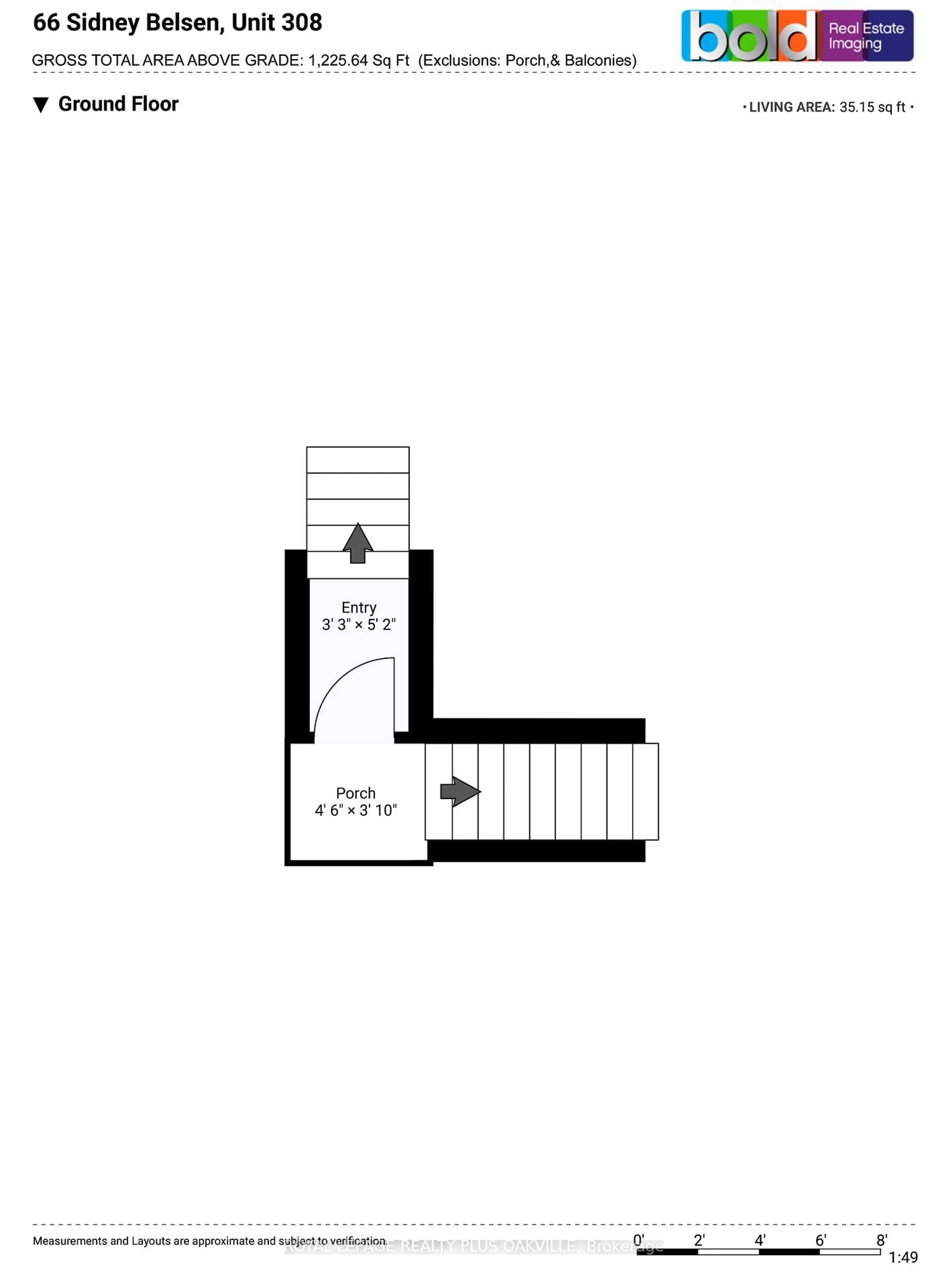 Floor plan for 66 Sidney Belsey Cres #308, Toronto Ontario M6M 5J4