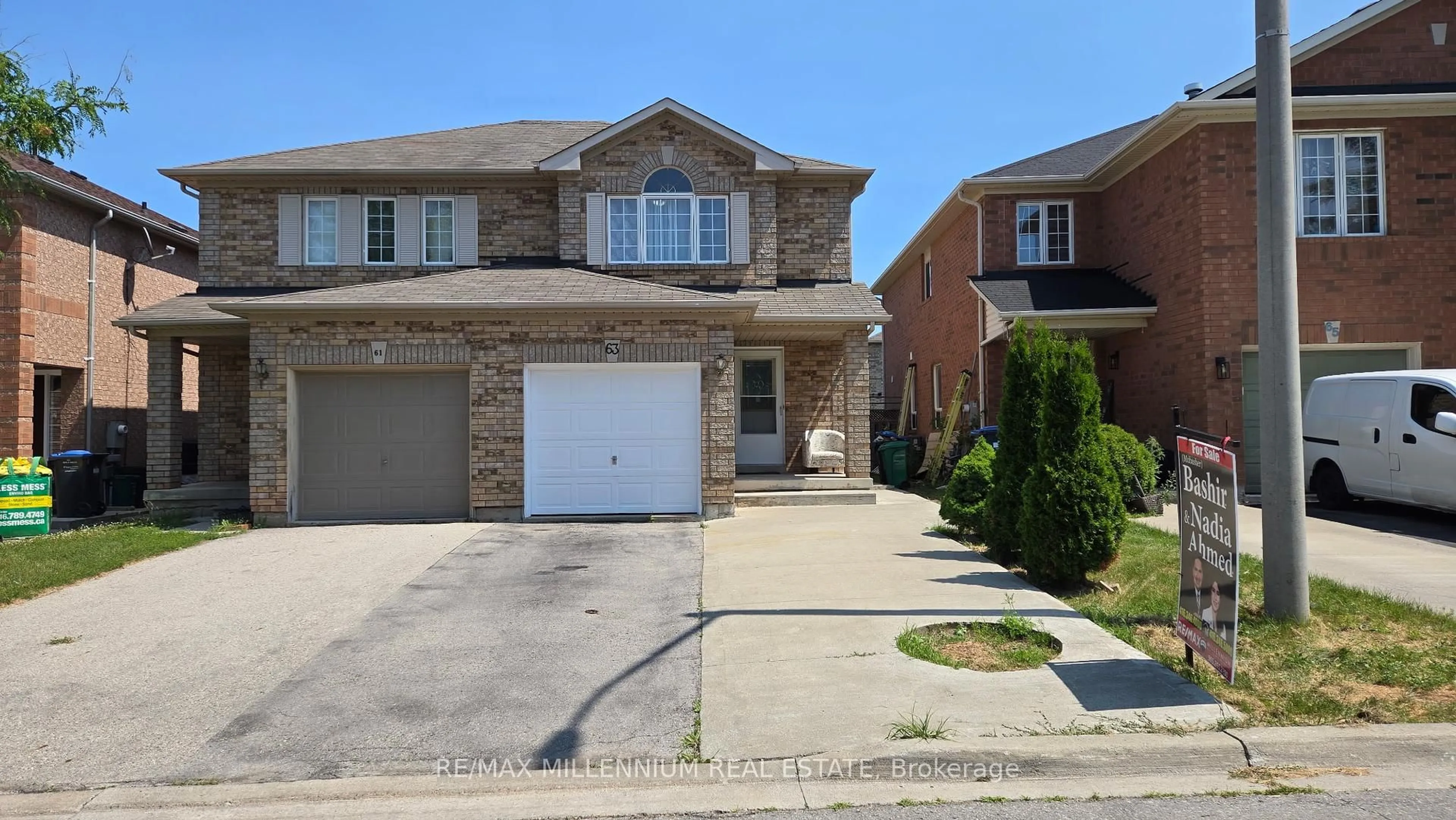 Home with brick exterior material, street for 63 Roadmaster Lane, Brampton Ontario L7A 3A7