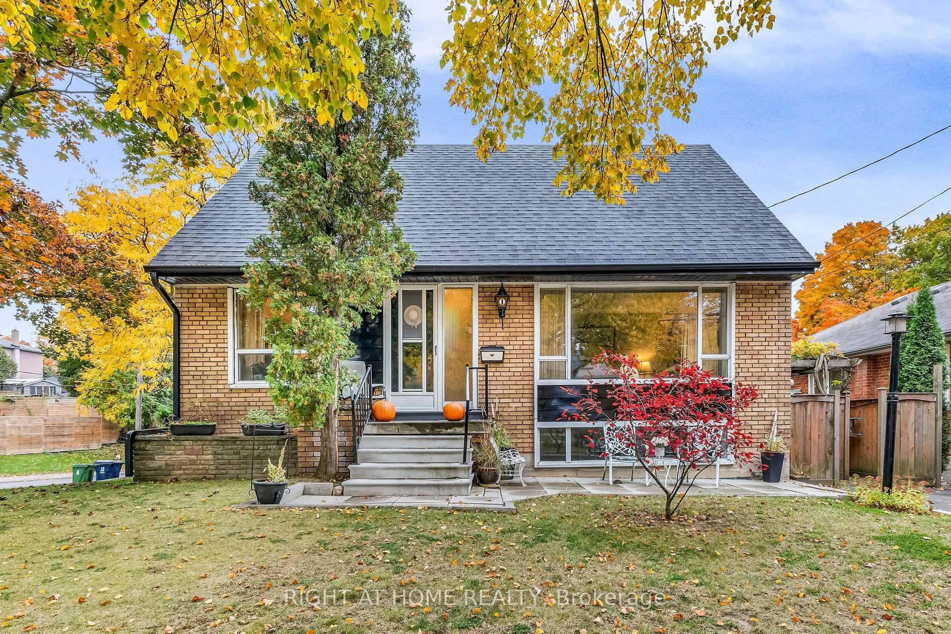 Home with brick exterior material, street for 1 Ridge Point Cres, Toronto Ontario M6M 2Z7