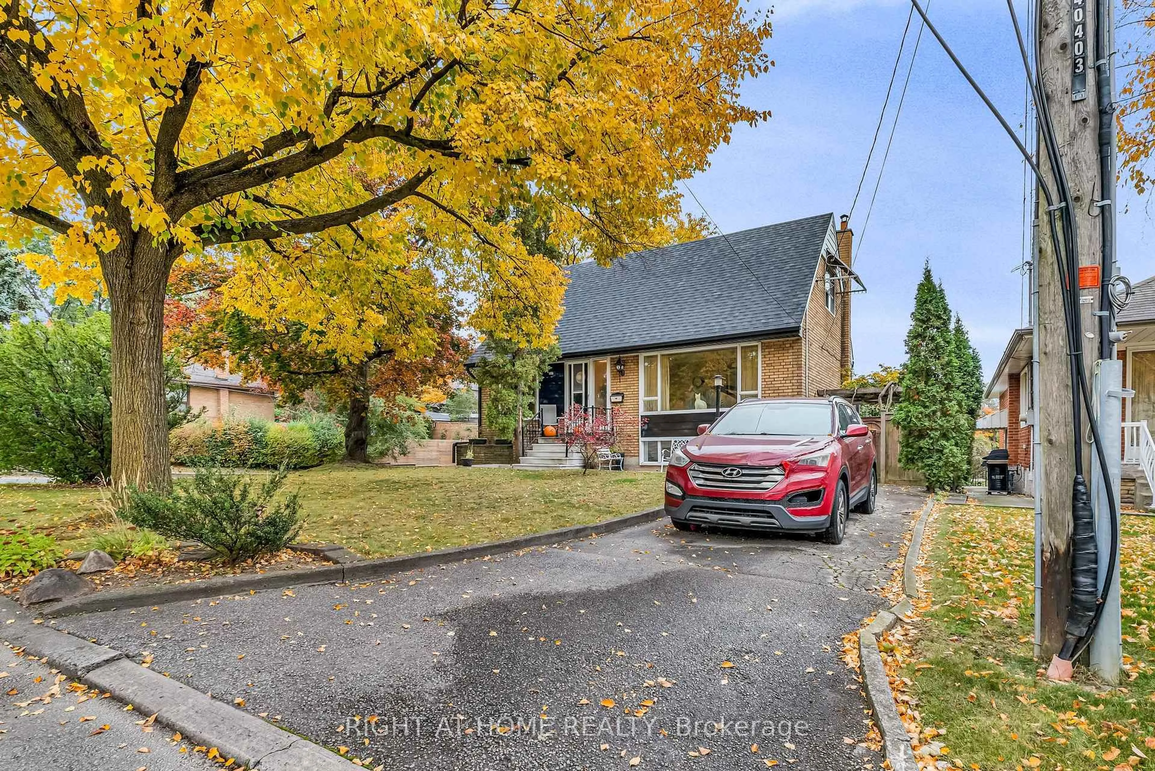 Home with brick exterior material, street for 1 Ridge Point Cres, Toronto Ontario M6M 2Z7