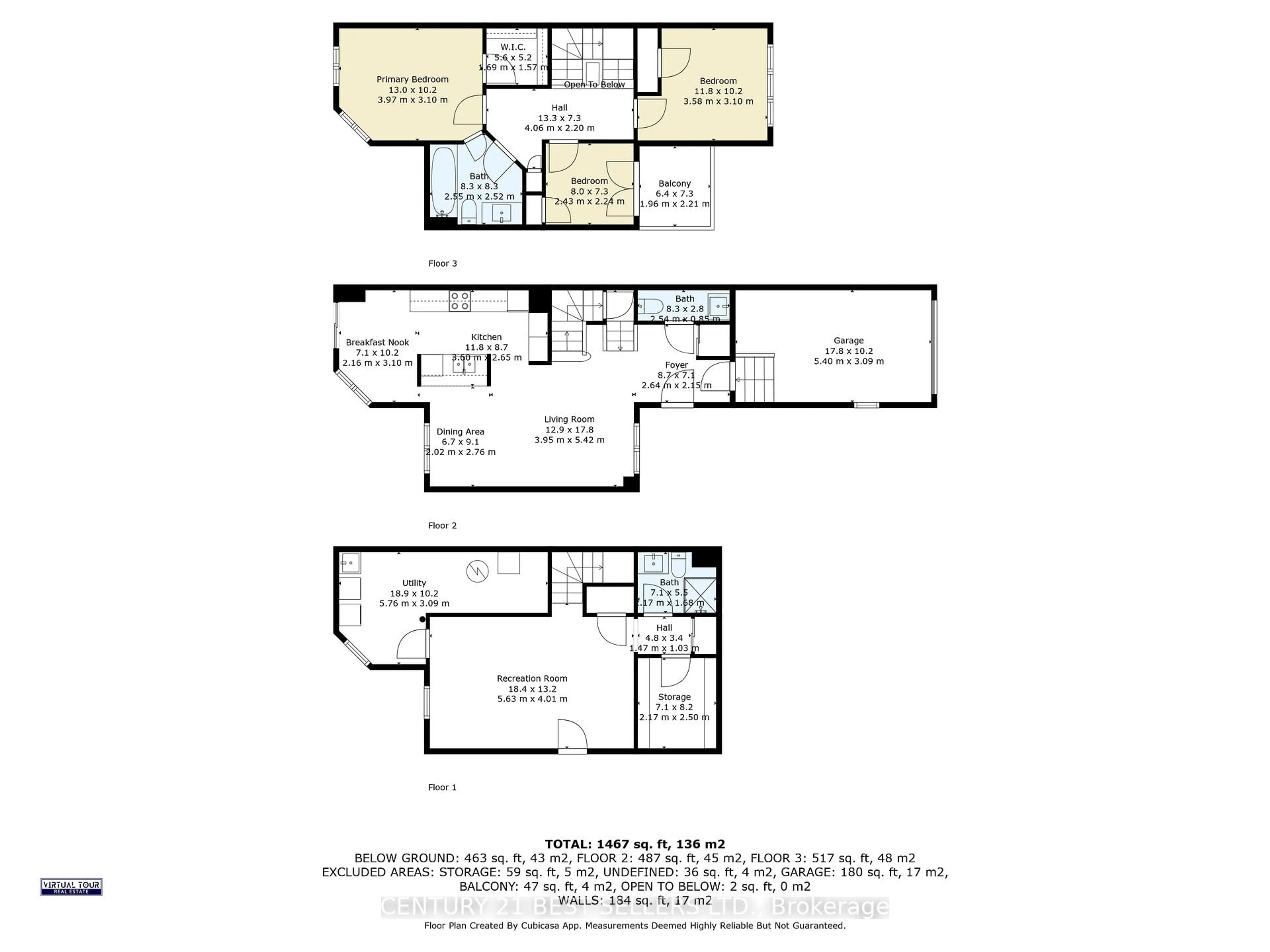 Floor plan for 380 Wildgrass Rd, Mississauga Ontario L5B 4H2