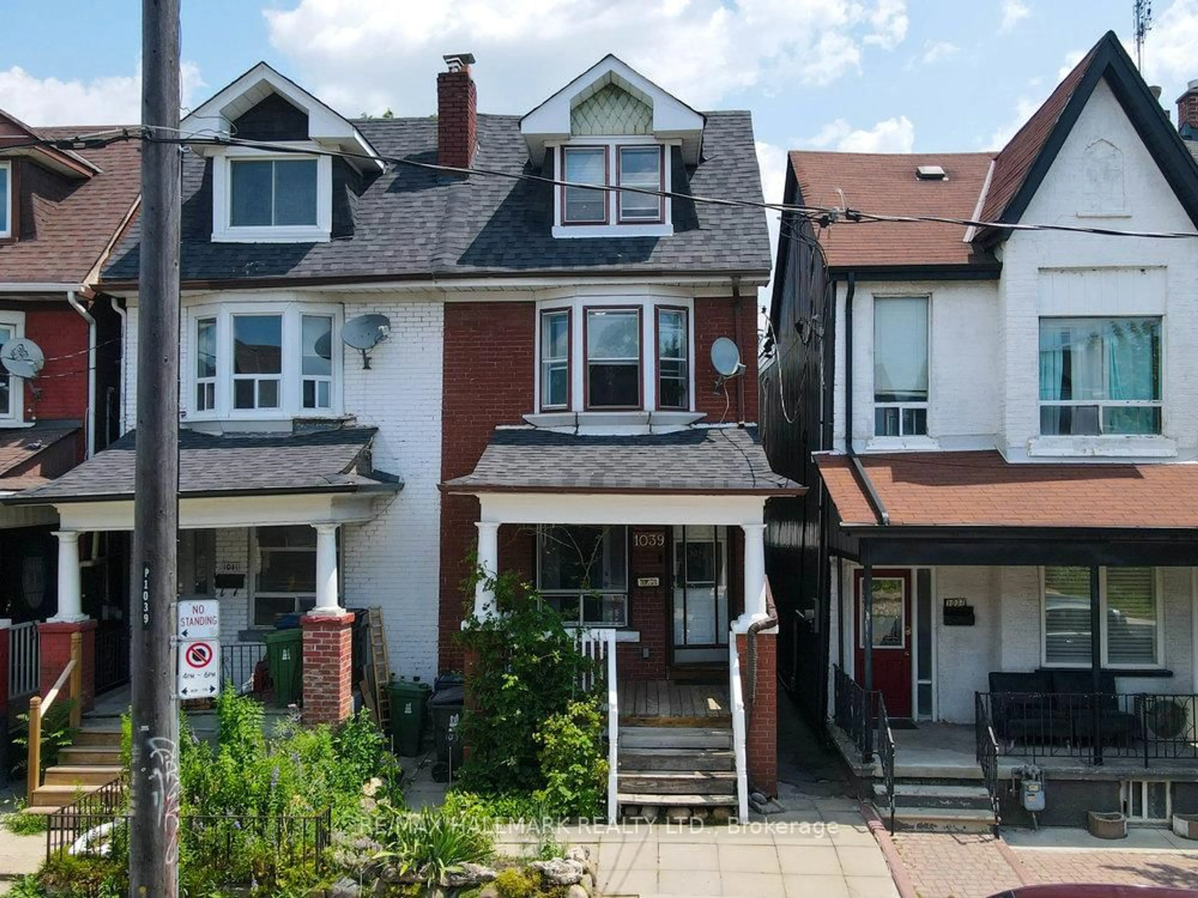 Home with brick exterior material, street for 1039 Ossington Ave, Toronto Ontario M6G 3V9