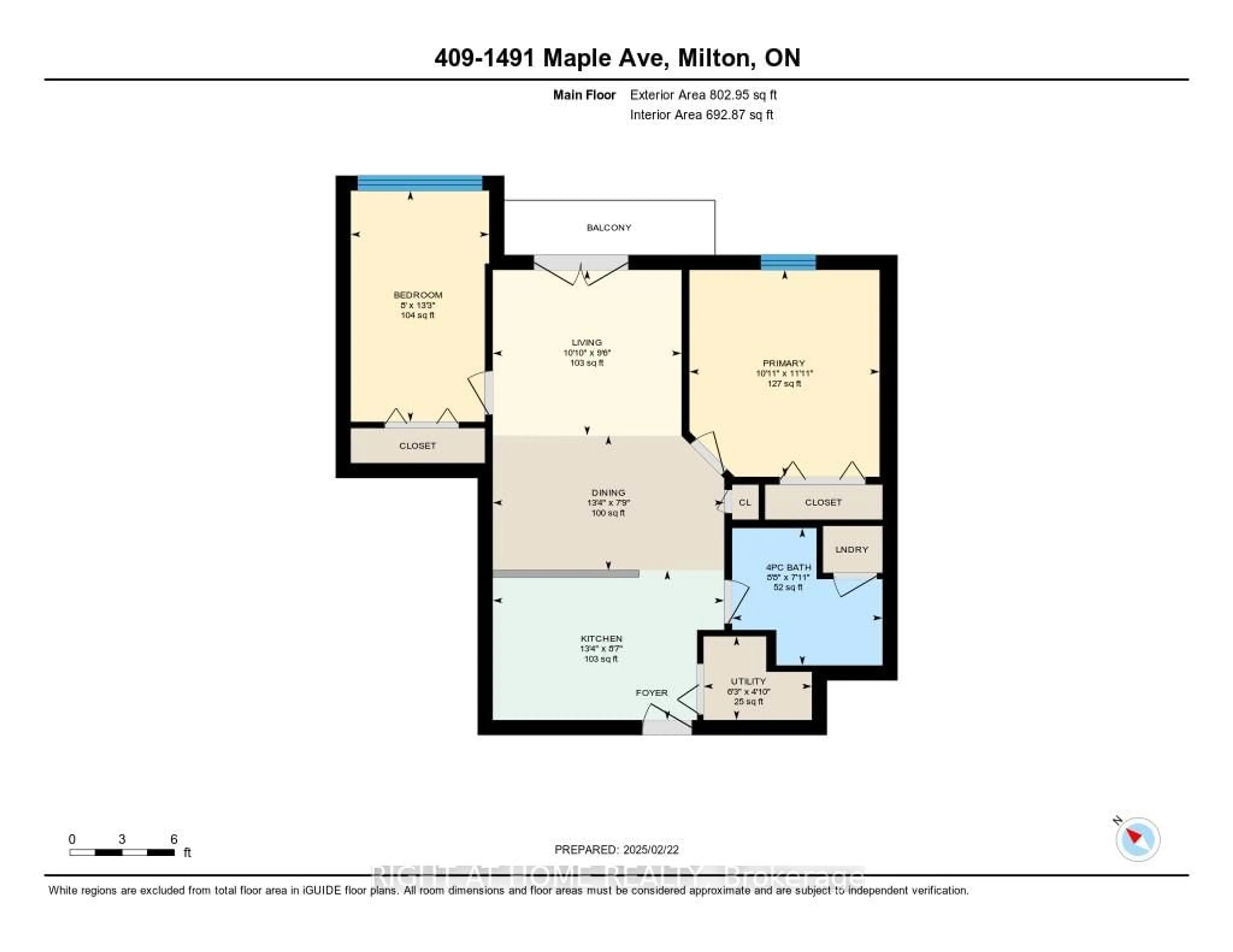 Floor plan for 1491 Maple Ave #409, Milton Ontario L9T 0B8