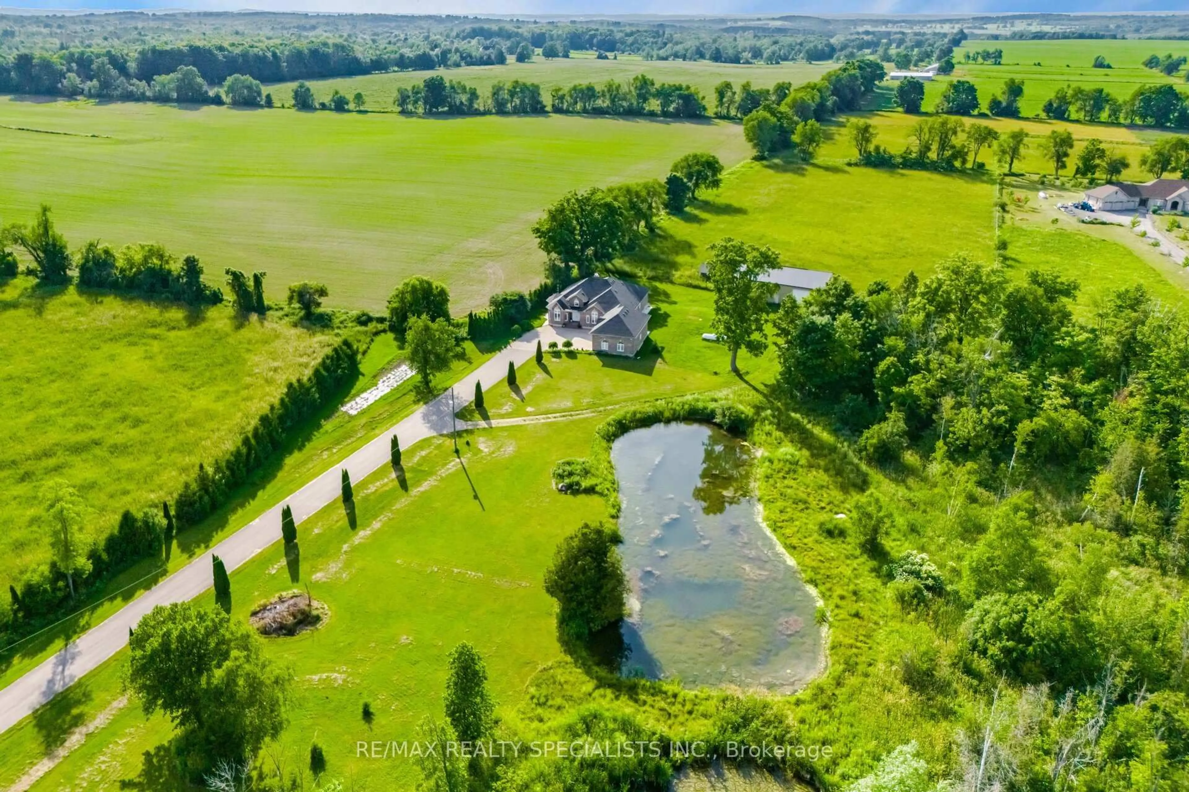 A pic from outside/outdoor area/front of a property/back of a property/a pic from drone, water/lake/river/ocean view for 5246 Beech Grove Sdrd, Caledon Ontario L7K 2G1