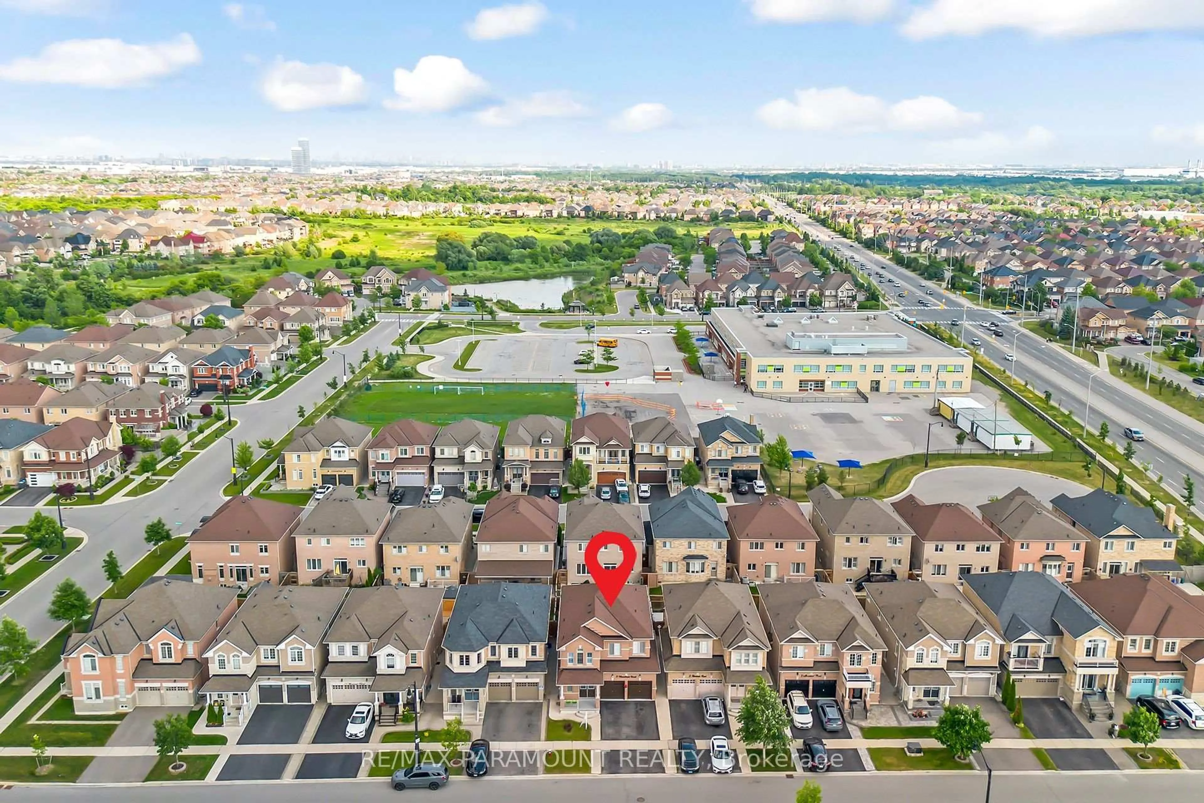 A pic from outside/outdoor area/front of a property/back of a property/a pic from drone, street for 11 Moonland Rd, Brampton Ontario L6P 3Y1