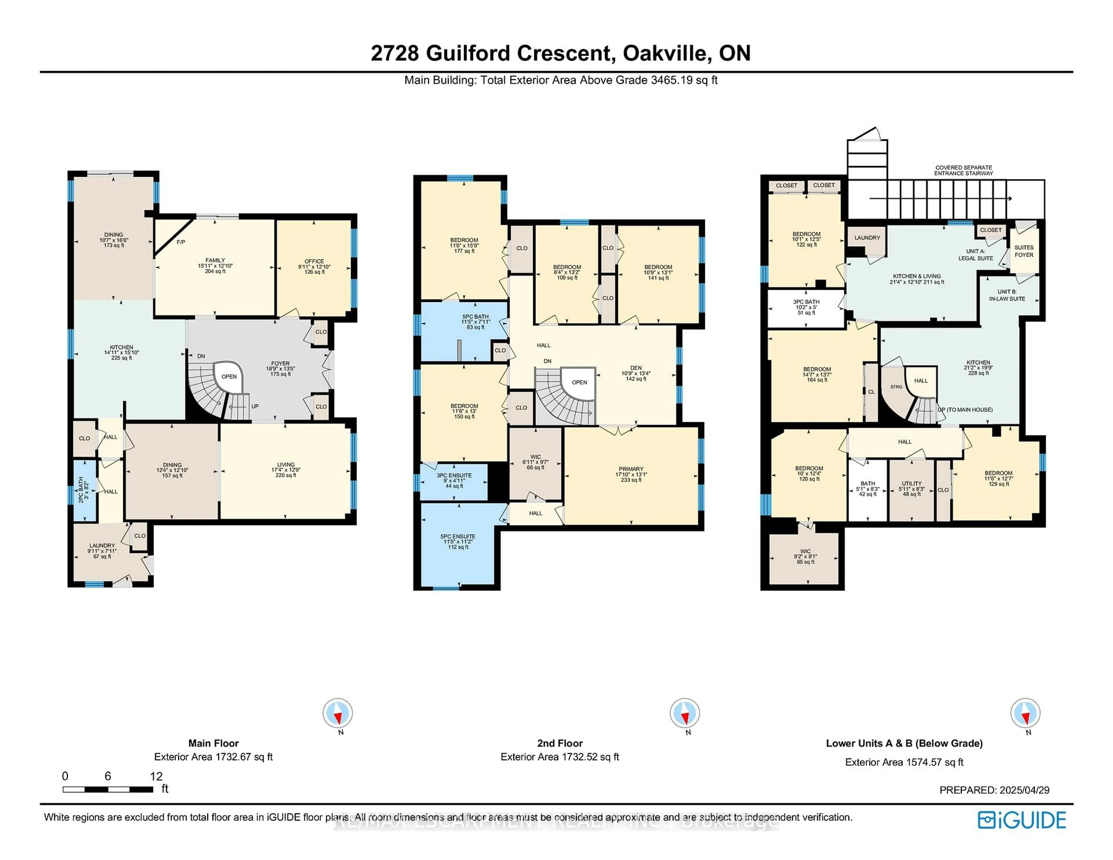 Floor plan for 2728 Guilford Cres, Oakville Ontario L6J 6Z8