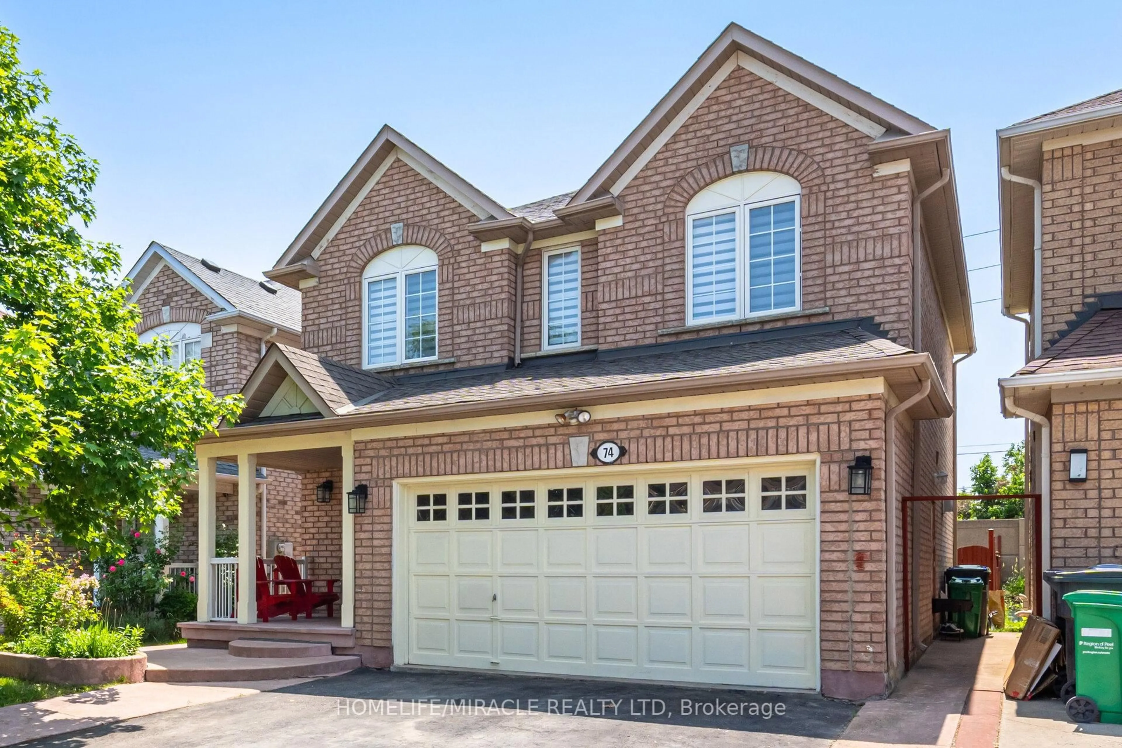 Home with brick exterior material, street for 74 Kanashiro St, Brampton Ontario L6P 1H4