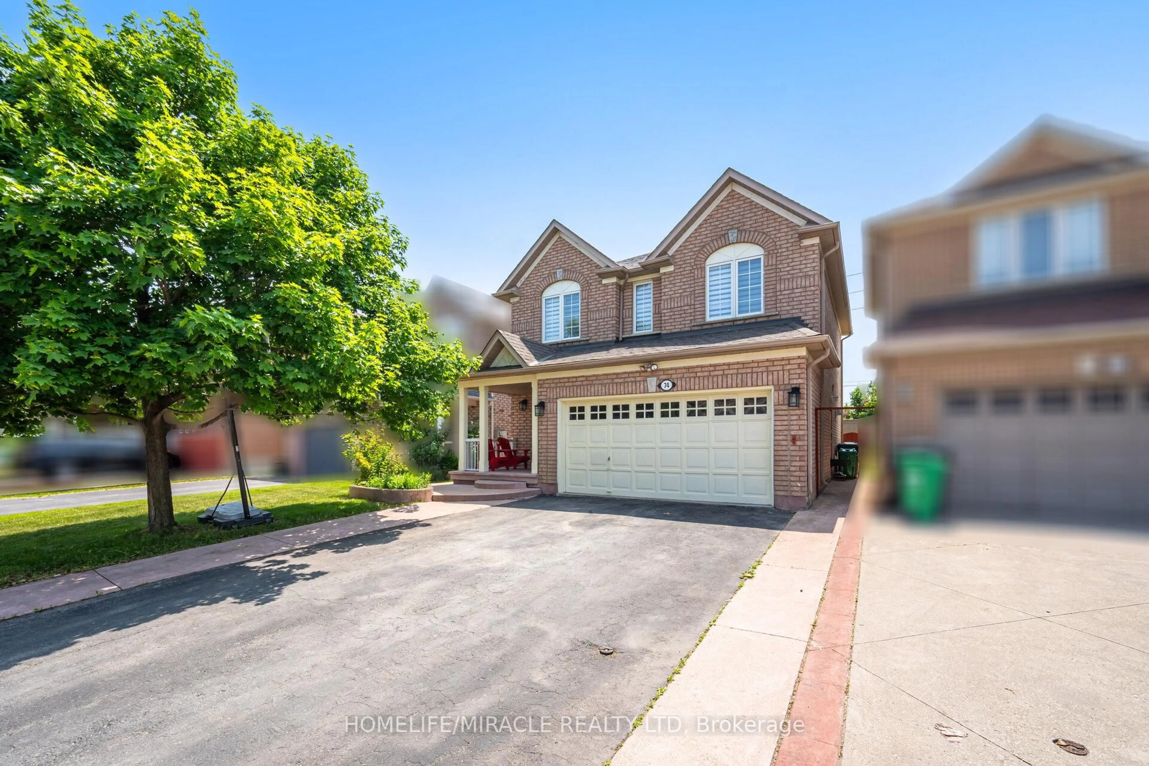 A pic from outside/outdoor area/front of a property/back of a property/a pic from drone, street for 74 Kanashiro St, Brampton Ontario L6P 1H4