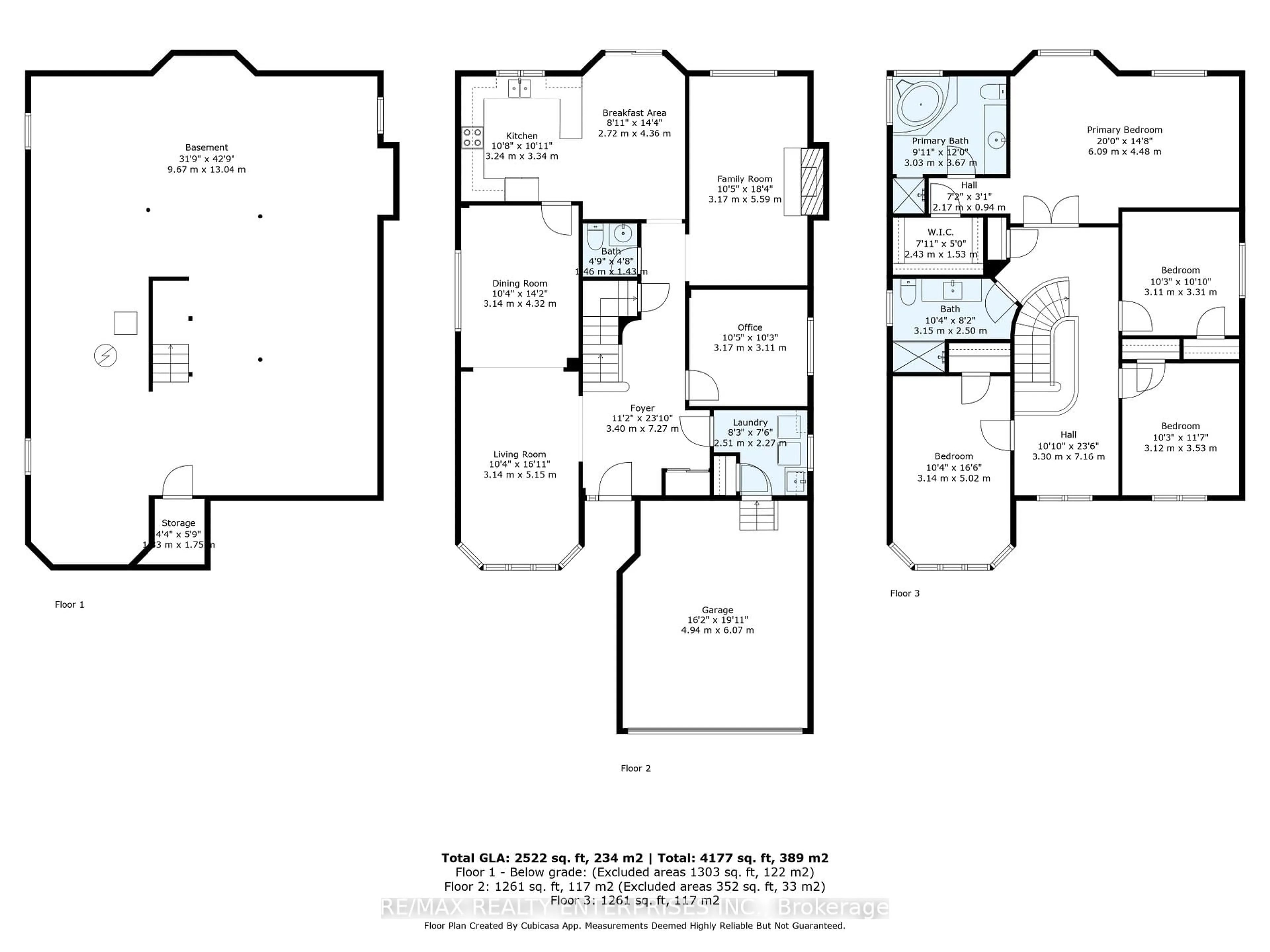 Floor plan for 1165 White Clover Way, Mississauga Ontario L5V 1K9