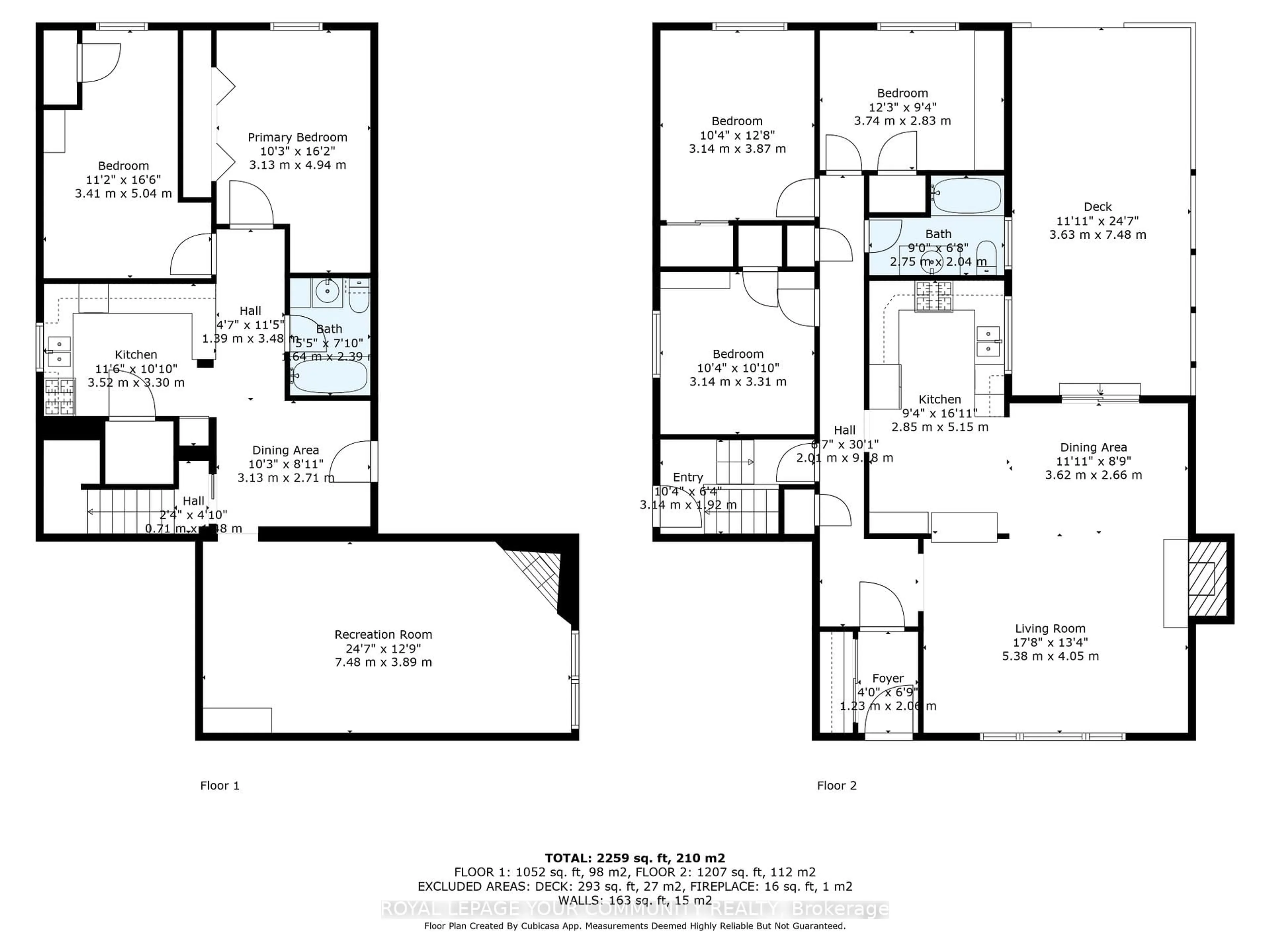 Floor plan for 103 Summitcrest Dr, Toronto Ontario M9P 1H7
