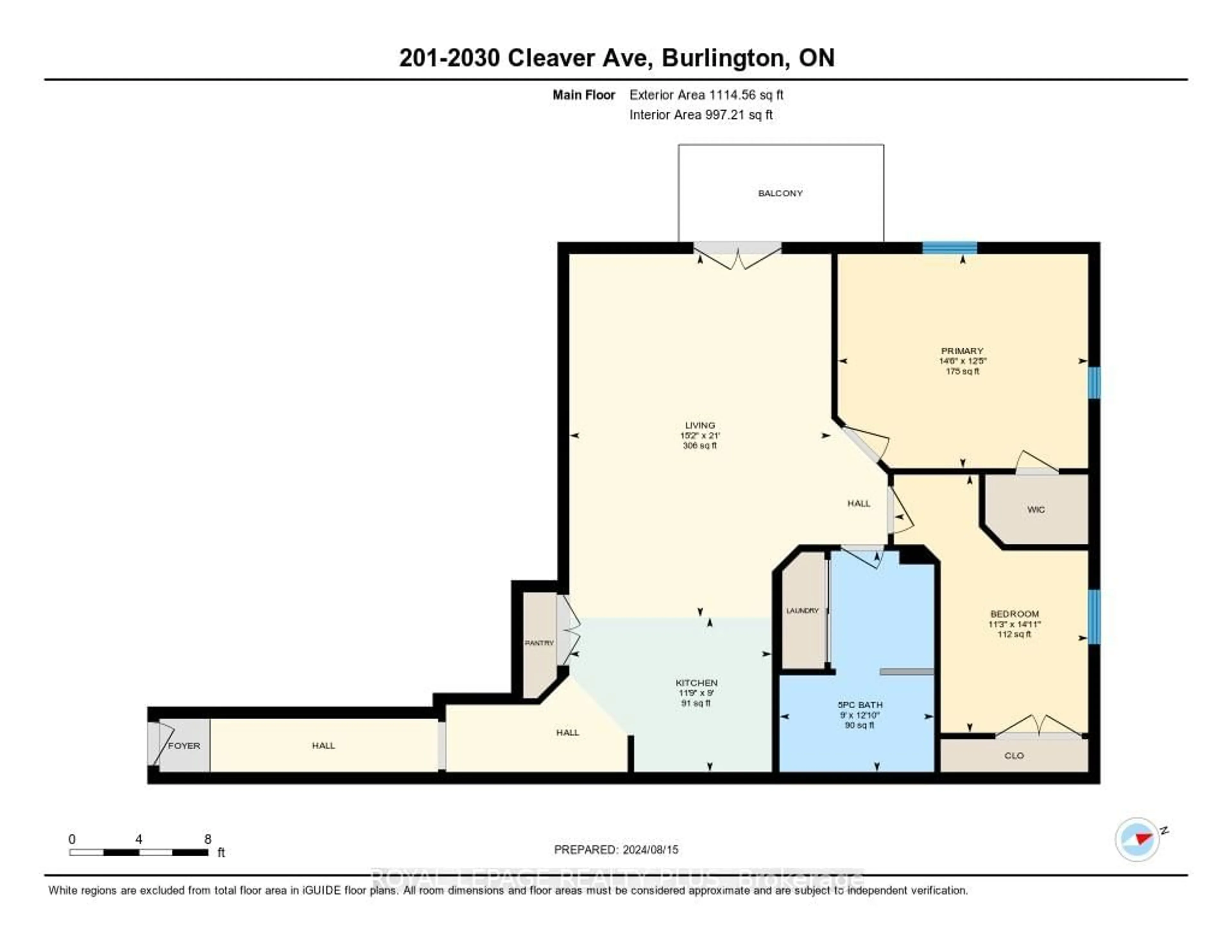 Floor plan for 2030 Cleaver Ave #201, Burlington Ontario L7M 4C3