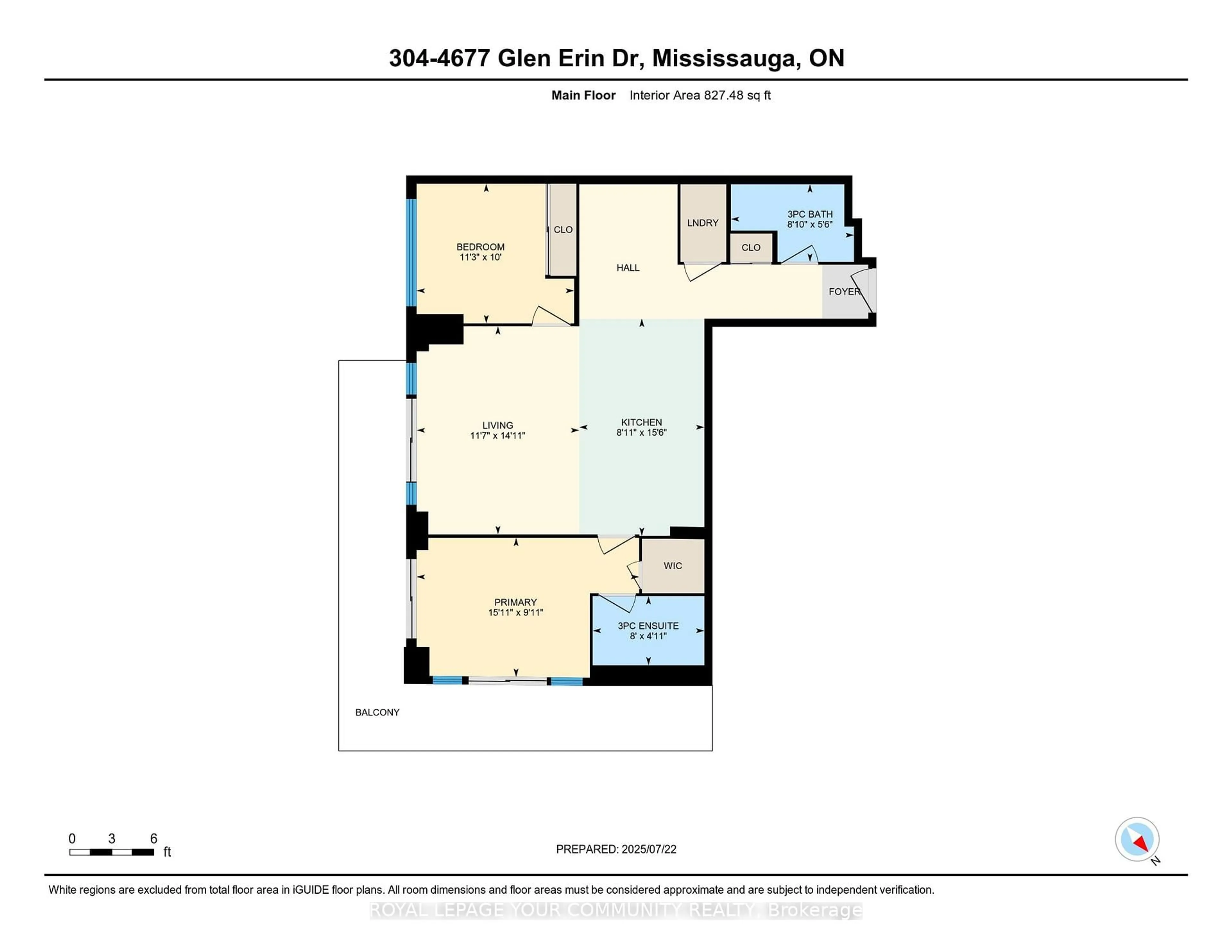 Floor plan for 4677 Glen Erin Dr #304, Mississauga Ontario L5M 2E5