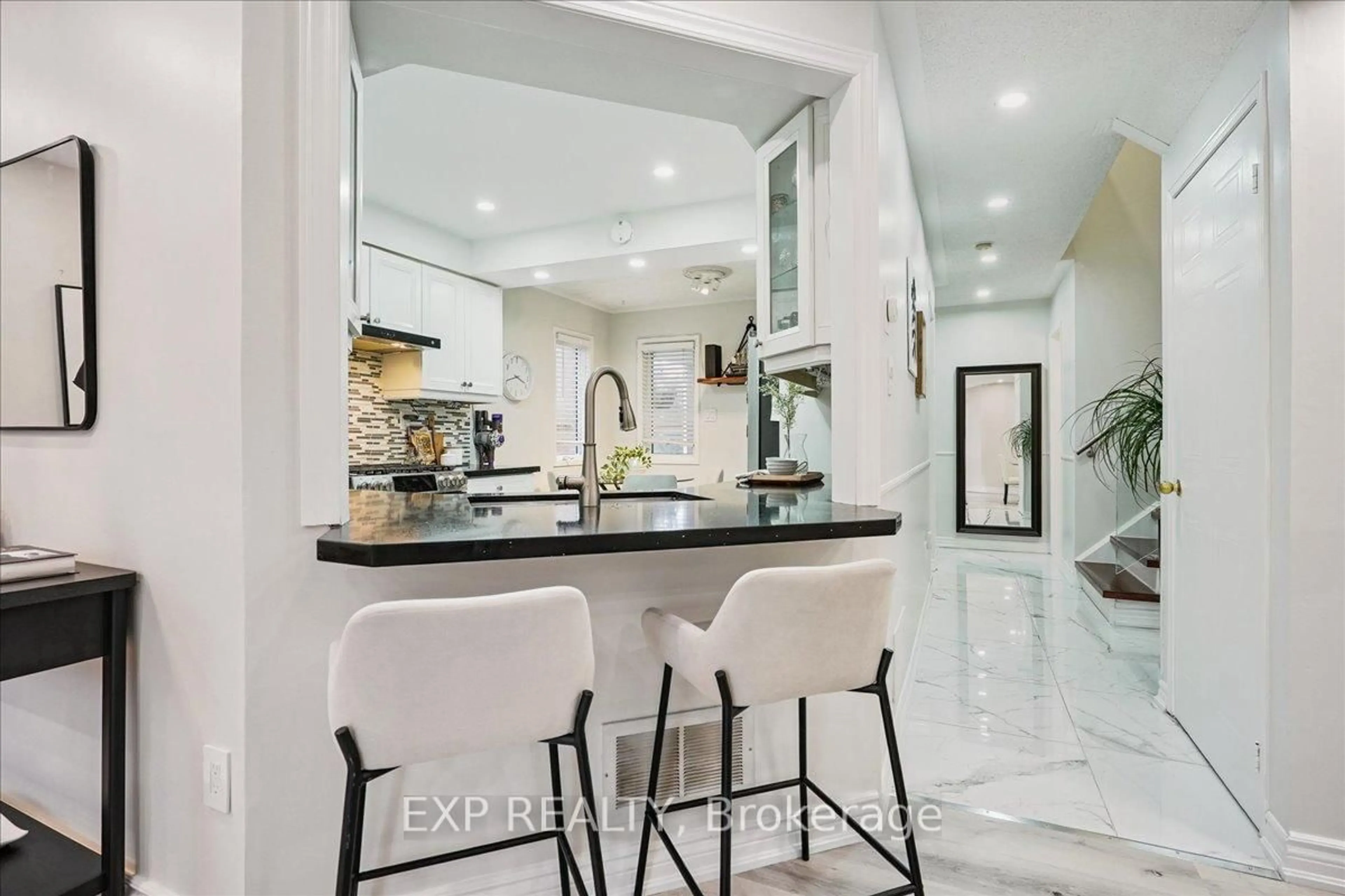 Contemporary kitchen, ceramic/tile floor for 5517 Whistler Cres, Mississauga Ontario L4Z 3R7