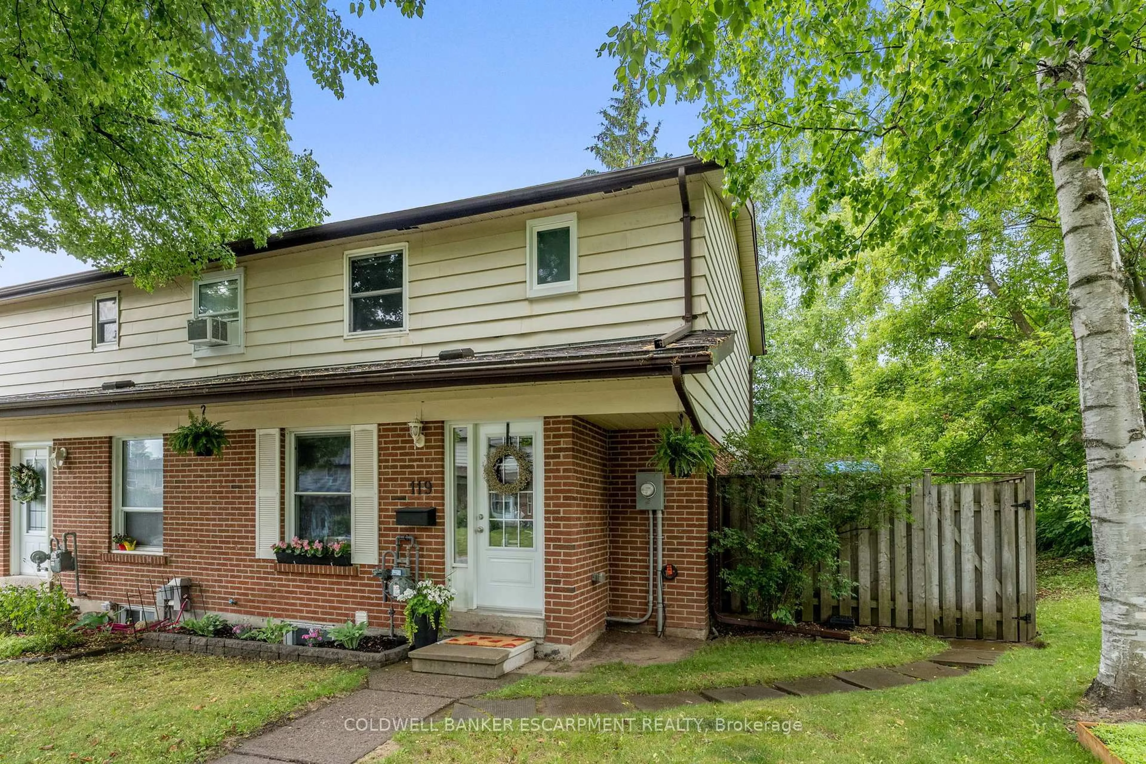 Home with brick exterior material, street for 119 Kingham Rd, Halton Hills Ontario L7J 1S3