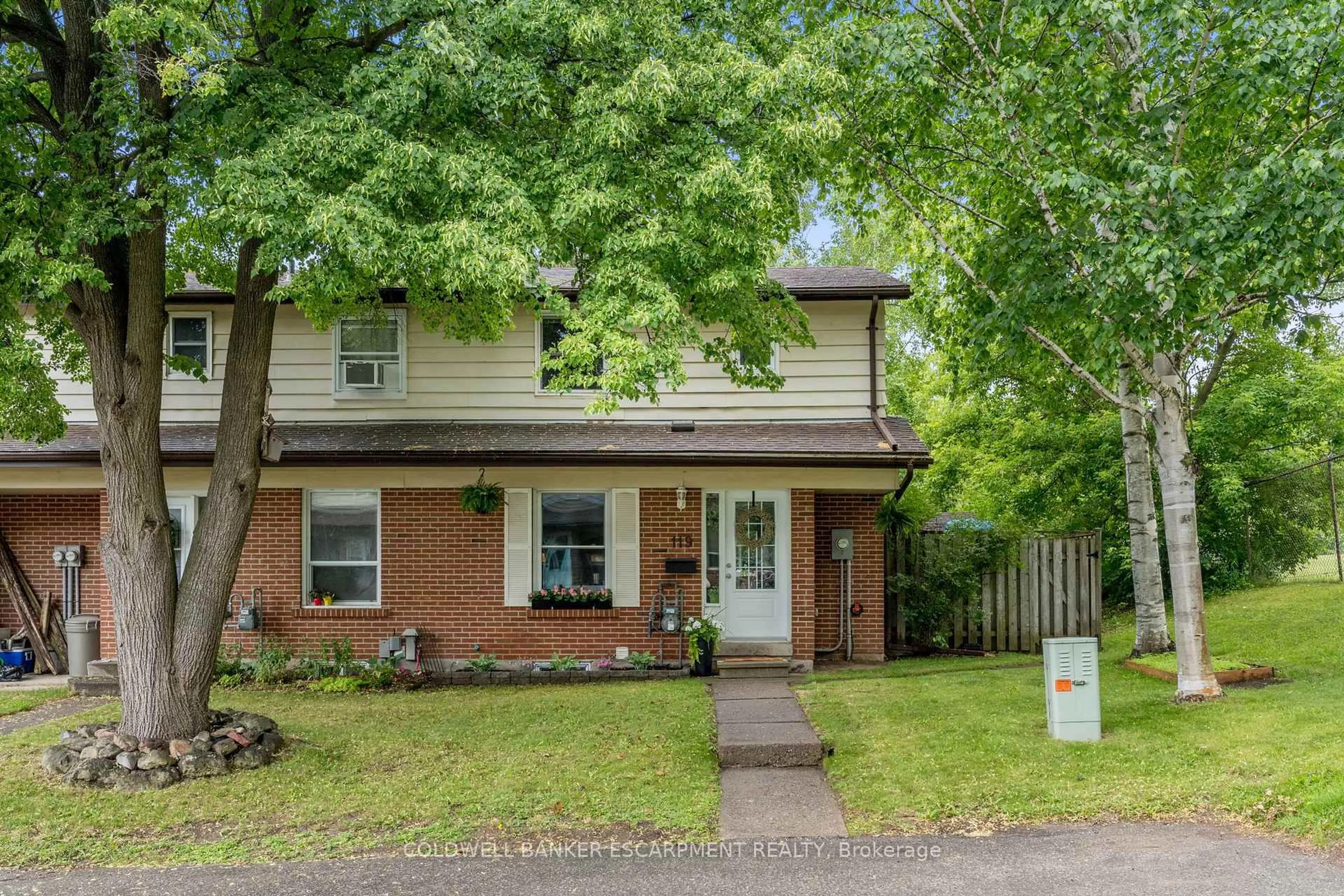 Home with brick exterior material, street for 119 Kingham Rd, Halton Hills Ontario L7J 1S3