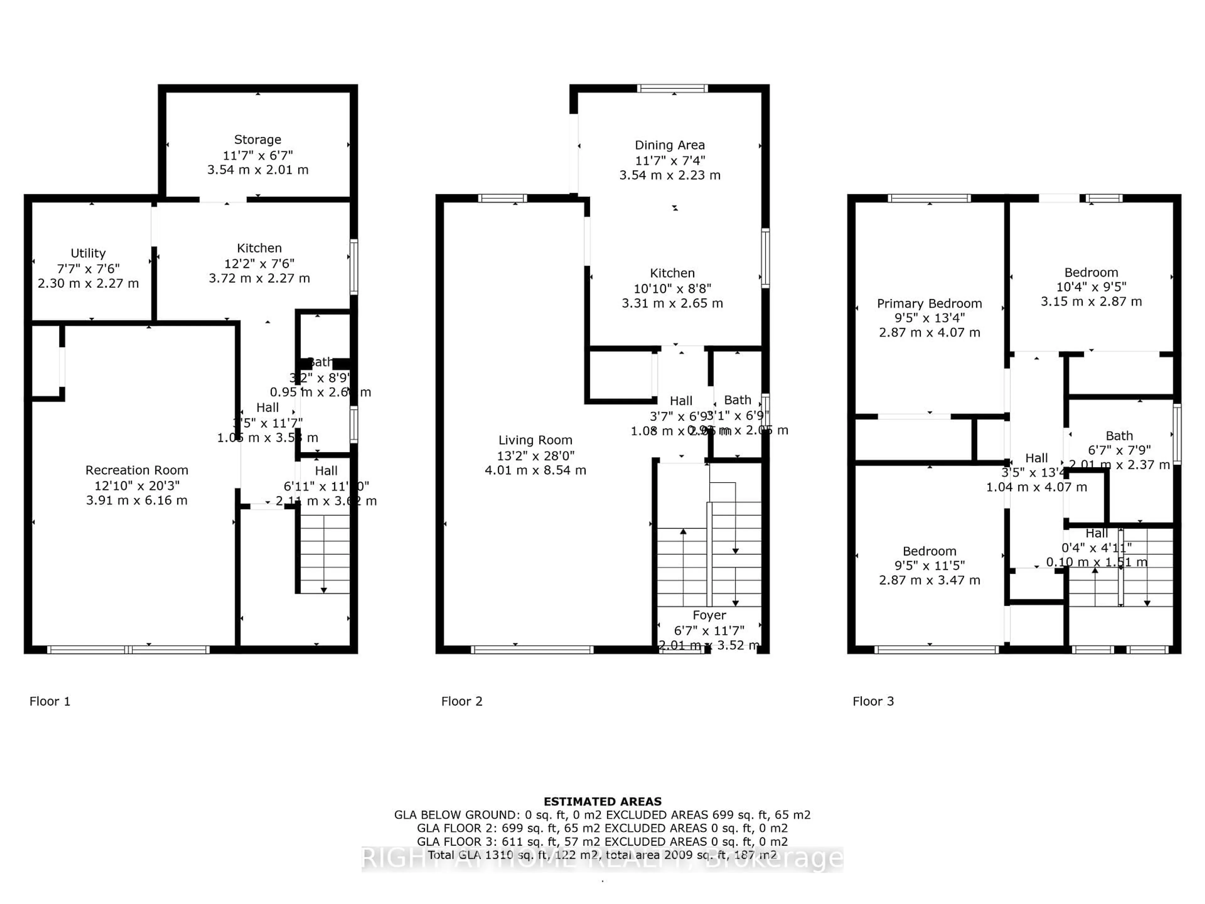 Floor plan for 124 Clairton Cres, Toronto Ontario M6N 2M6
