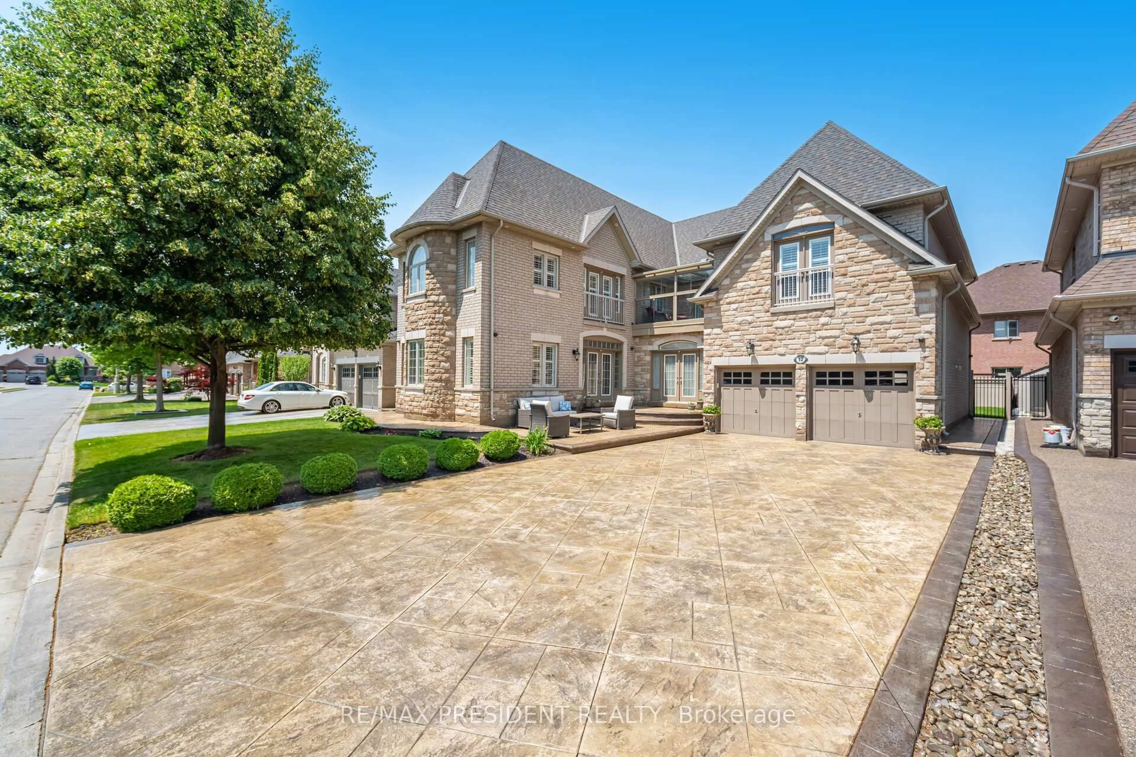 Home with brick exterior material, street for 12 Valleyridge Cres, Brampton Ontario L6P 2C9