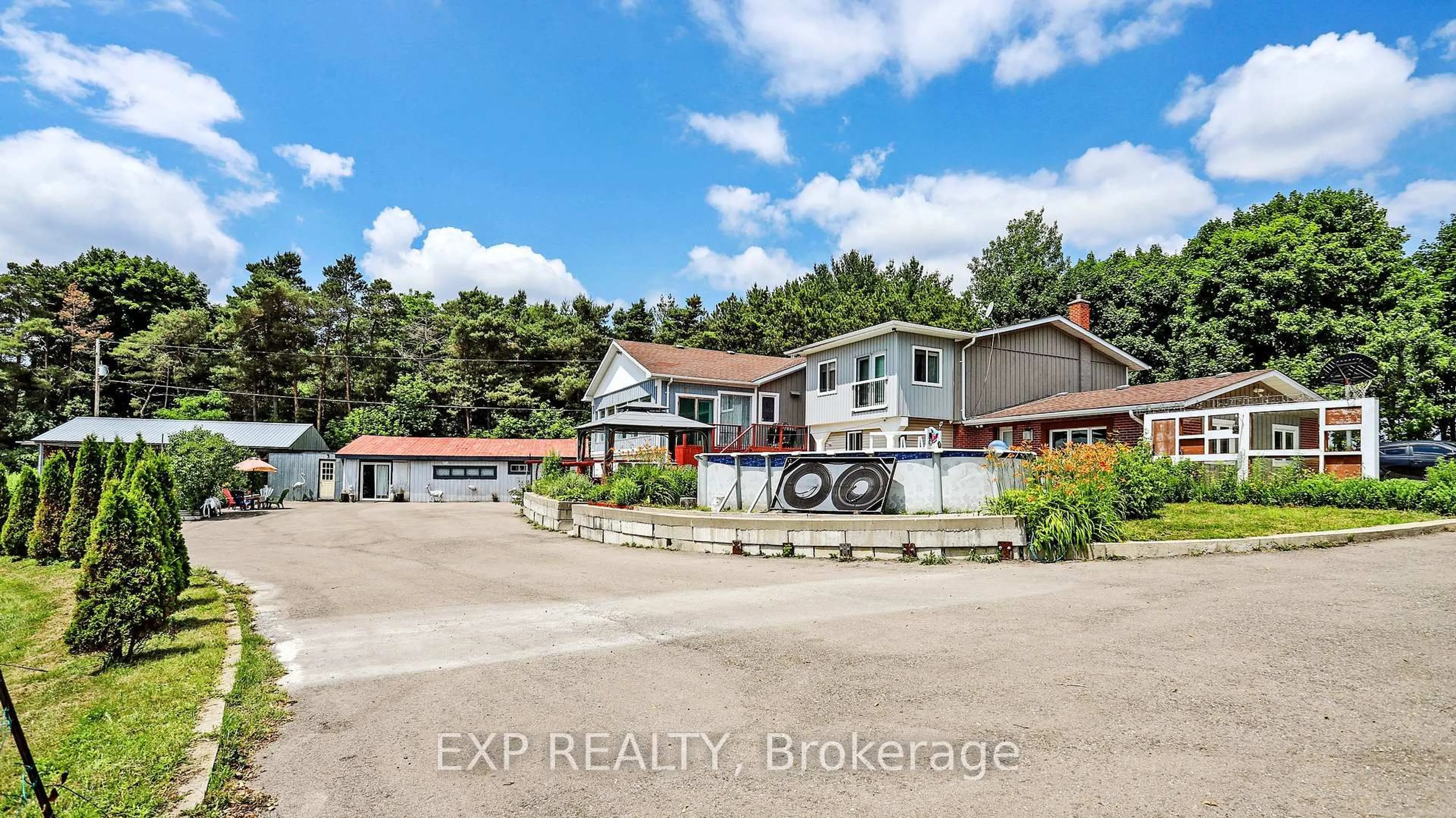 A pic from outside/outdoor area/front of a property/back of a property/a pic from drone, unknown for 11433 Highway 9, Caledon Ontario L7E 0G6