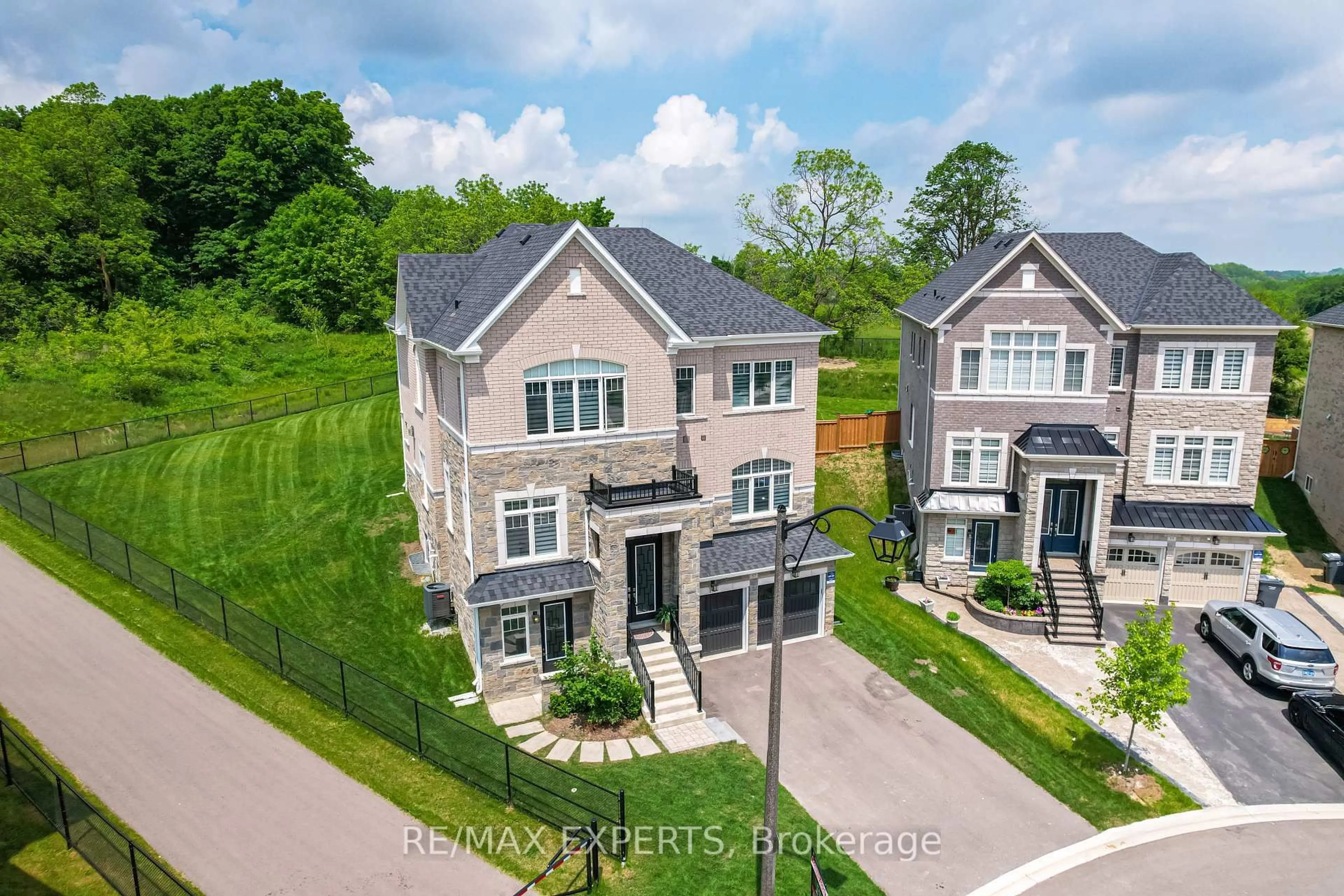 A pic from outside/outdoor area/front of a property/back of a property/a pic from drone, street for 57 Arthur Griffin Cres, Caledon Ontario L7C 3A3