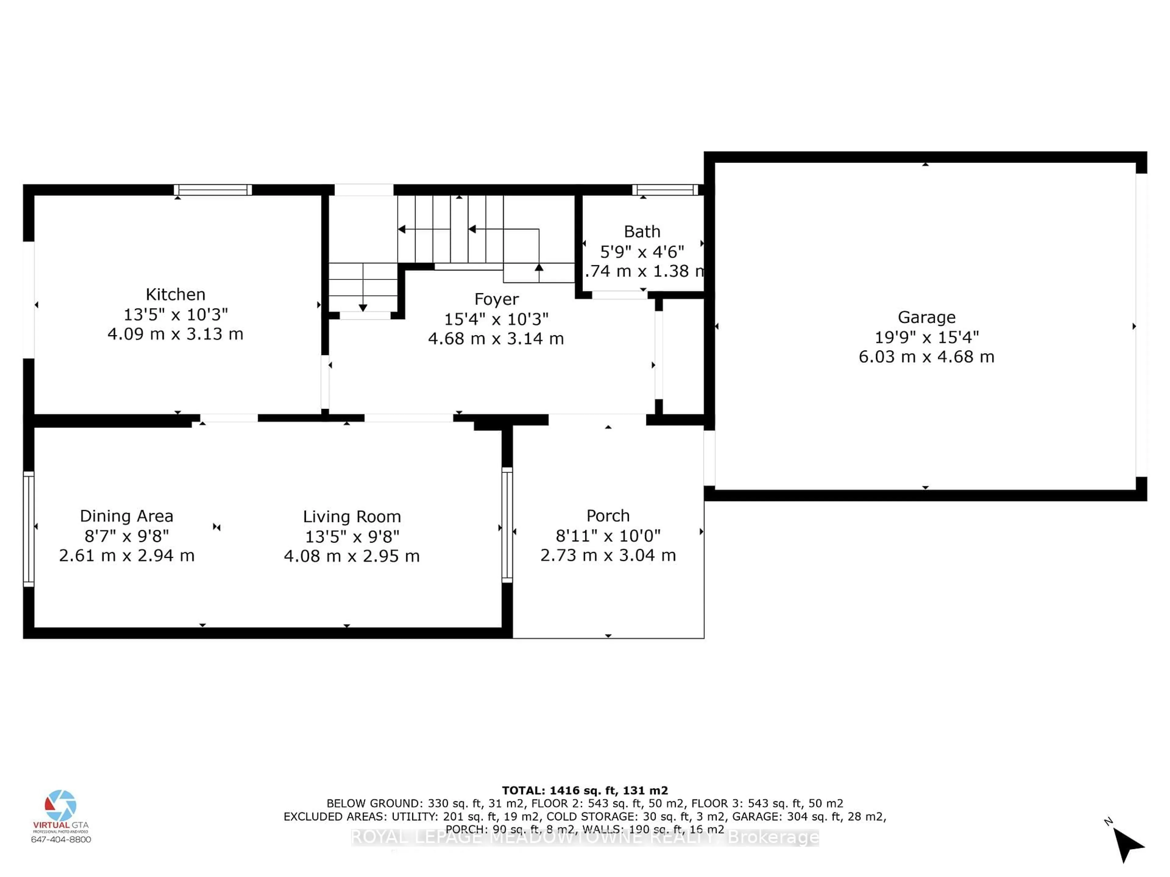 Floor plan for 34 Metzak Dr, Brampton Ontario L6Z 4N3