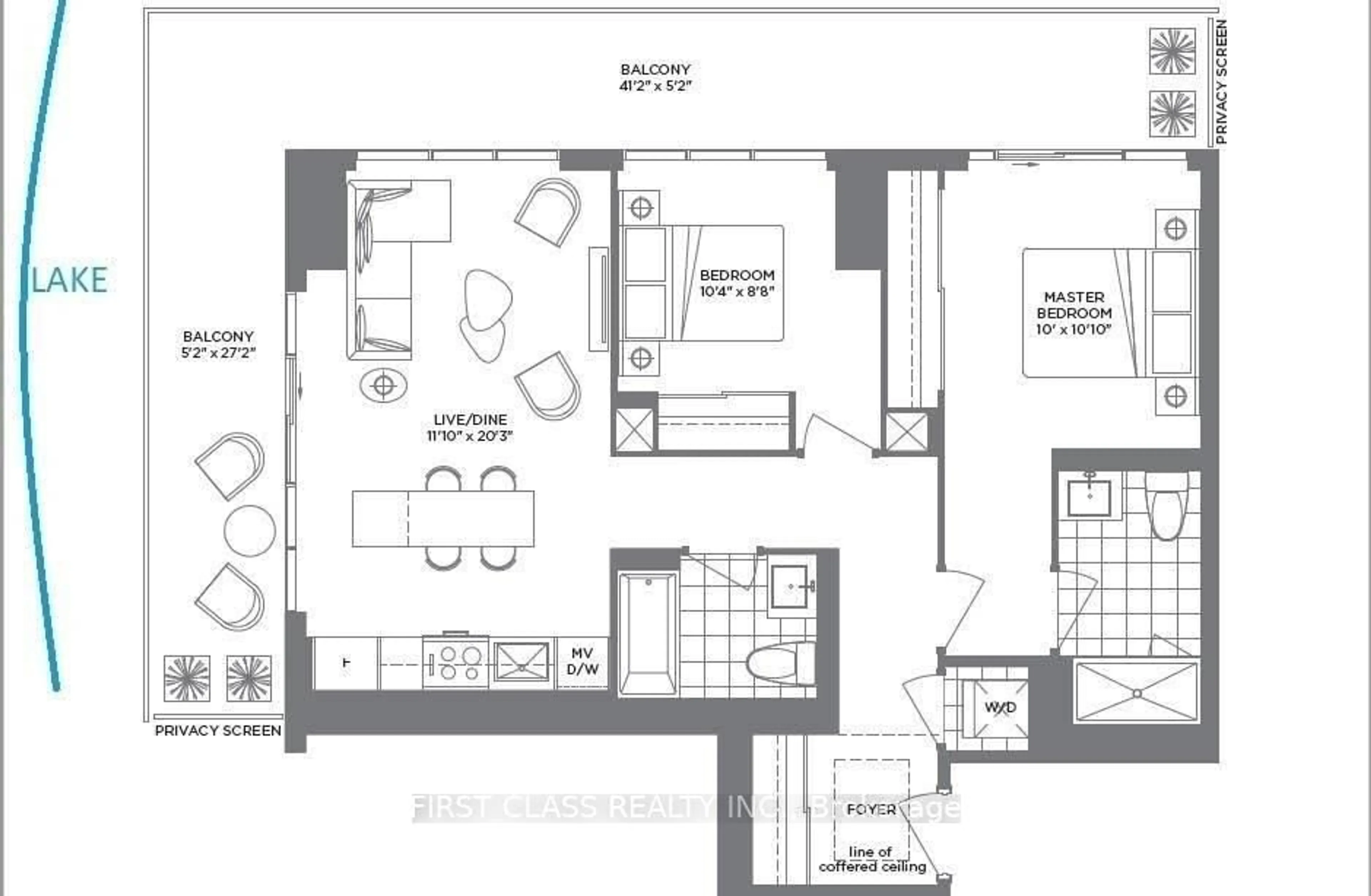 Floor plan for 70 Annie Craig Dr #2506, Toronto Ontario M8V 0G2