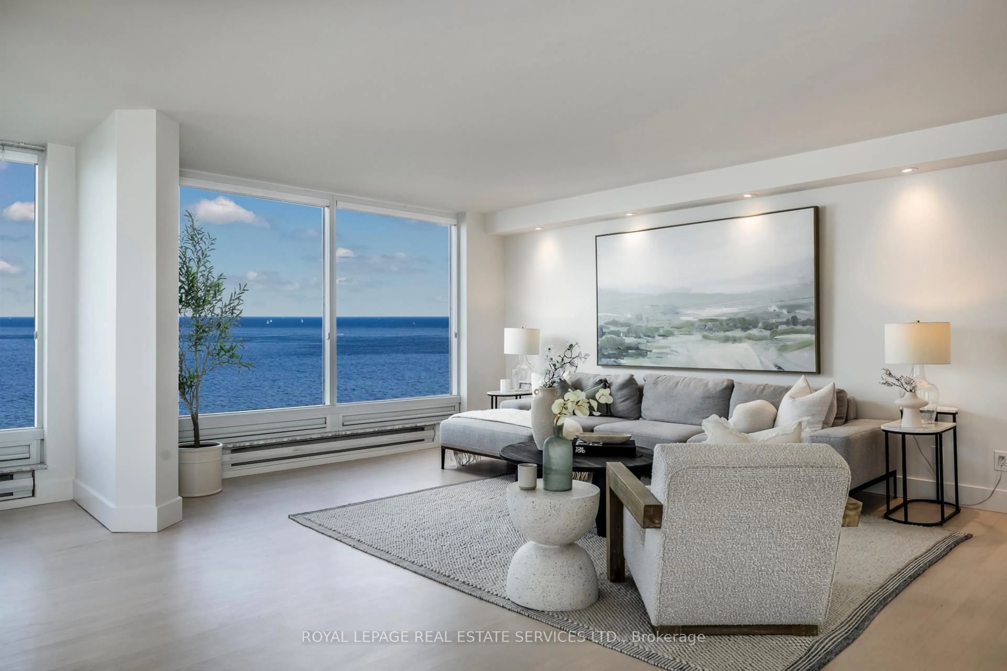 Living room with furniture, unknown for 1 Palace Pier Crt #1203, Toronto Ontario M8V 3W9