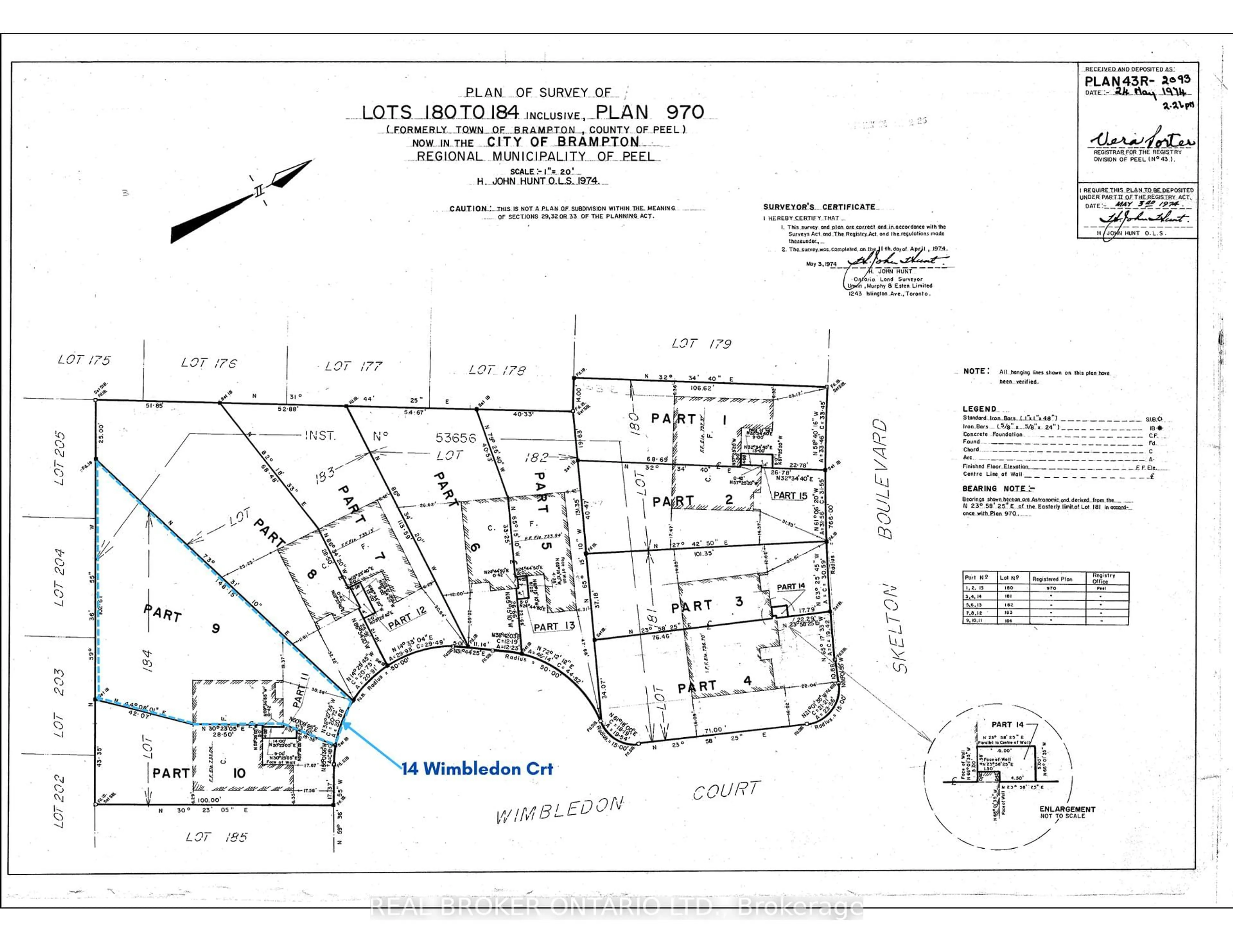 Floor plan for 14 Wimbledon Crt, Brampton Ontario L6V 2S4