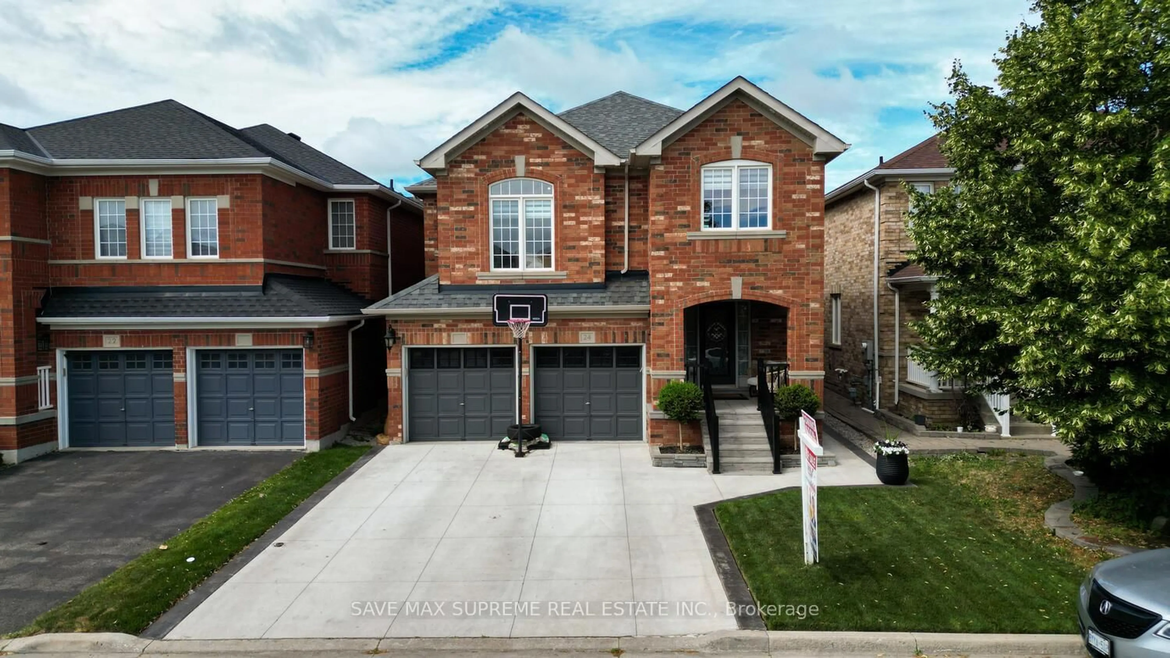 Home with brick exterior material, street for 24 Silver Egret Rd, Brampton Ontario L7A 3P4