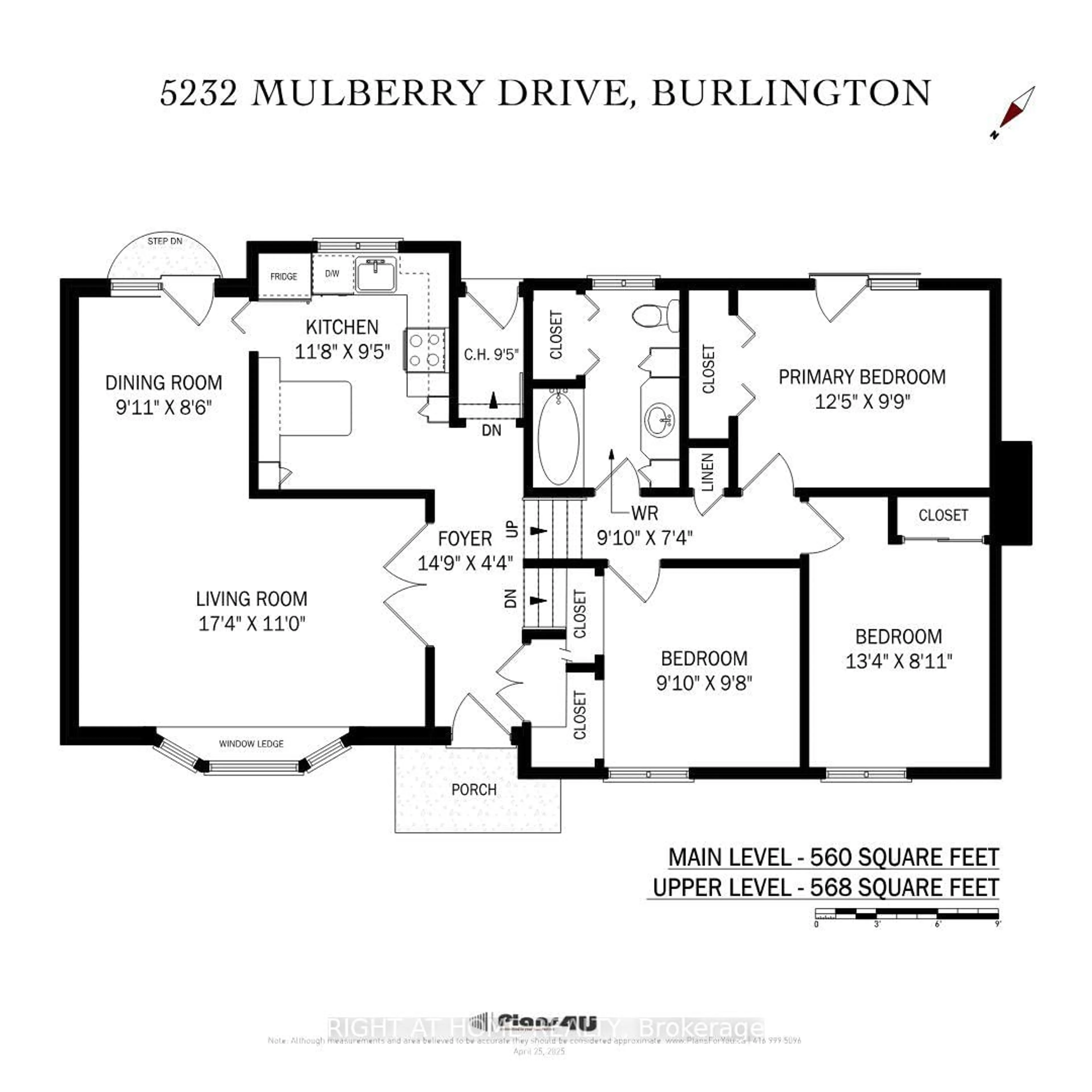 Floor plan for 5232 Mulberry Dr, Burlington Ontario L7L 3P4