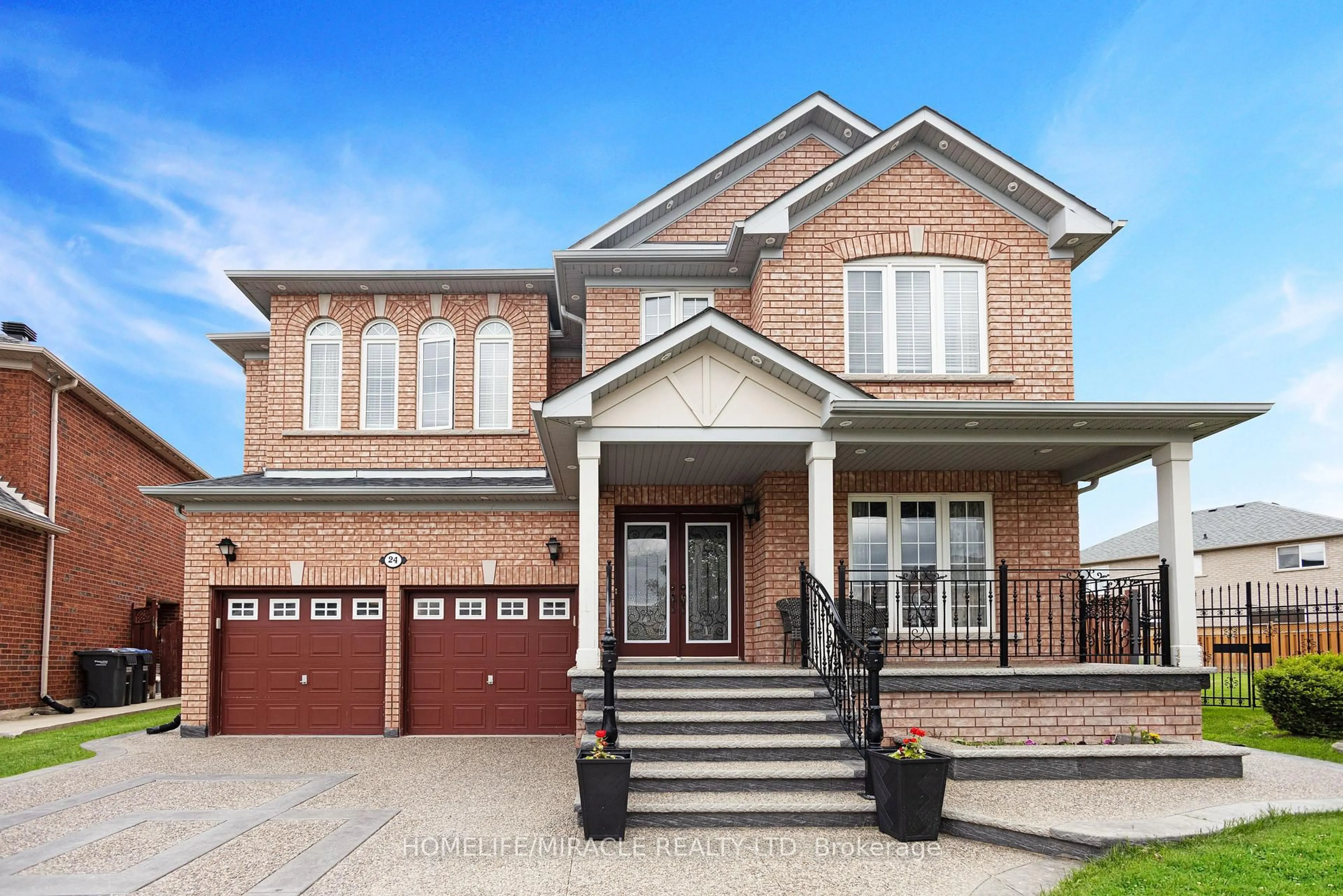 Home with brick exterior material, street for 24 Fauna Crt, Brampton Ontario L6R 3C6