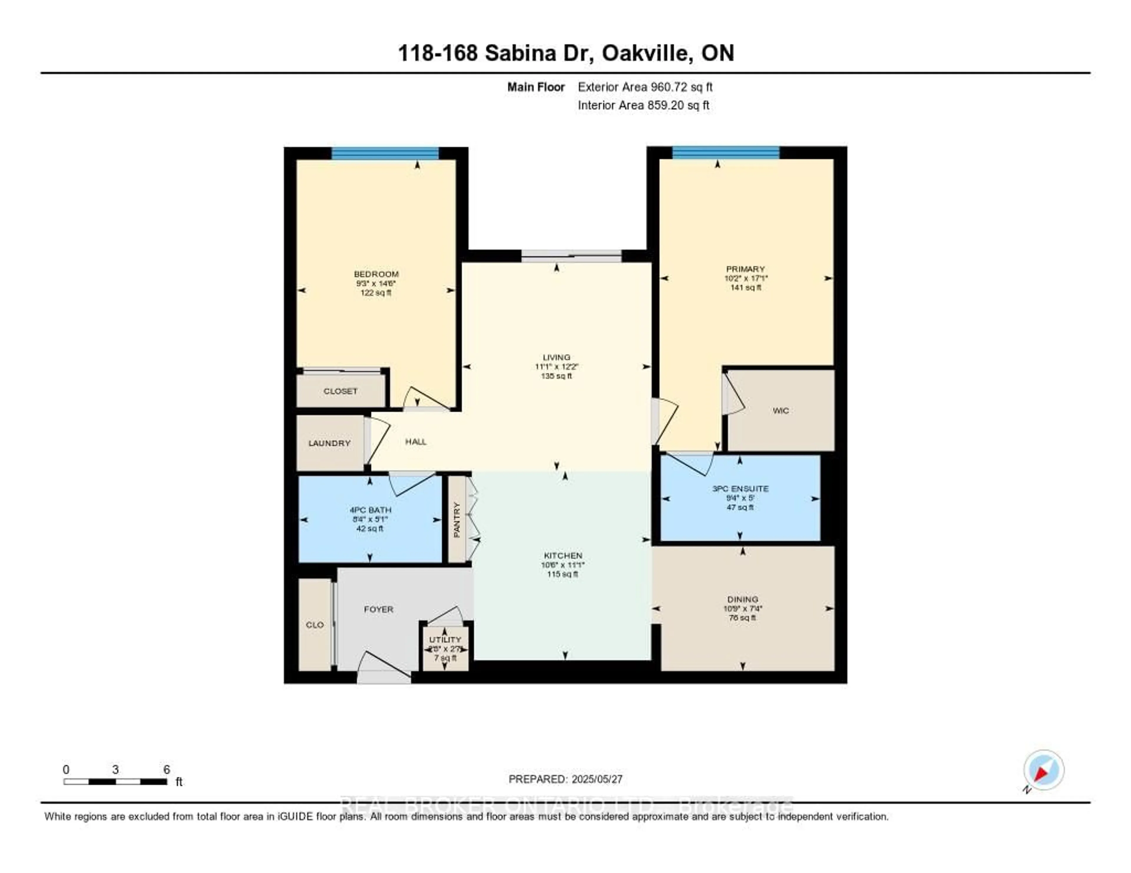 Floor plan for 168 Sabina Dr #118, Oakville Ontario L6H 0W5