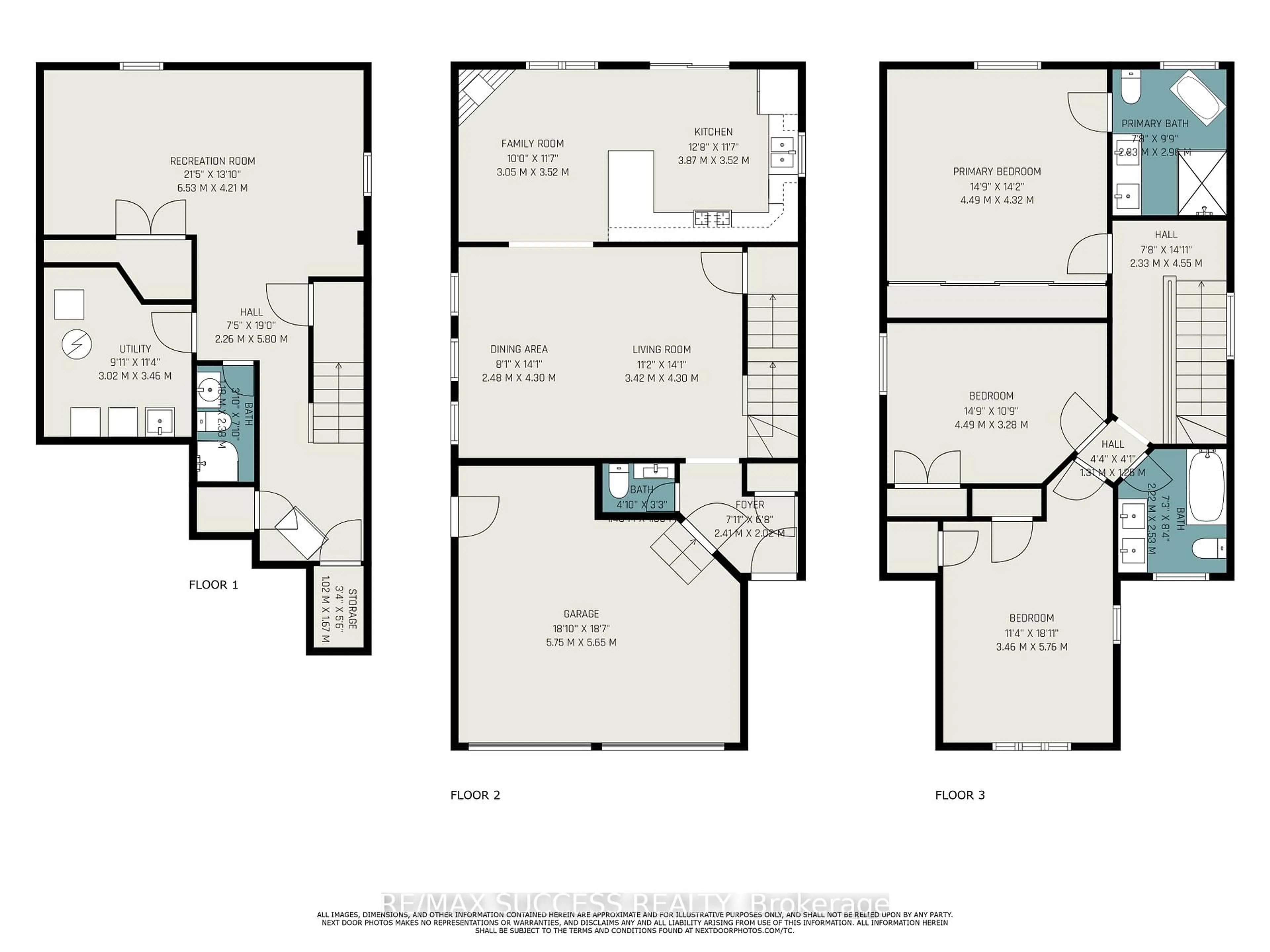 Floor plan for 5383 Red Brush Dr, Mississauga Ontario L4Z 4B2
