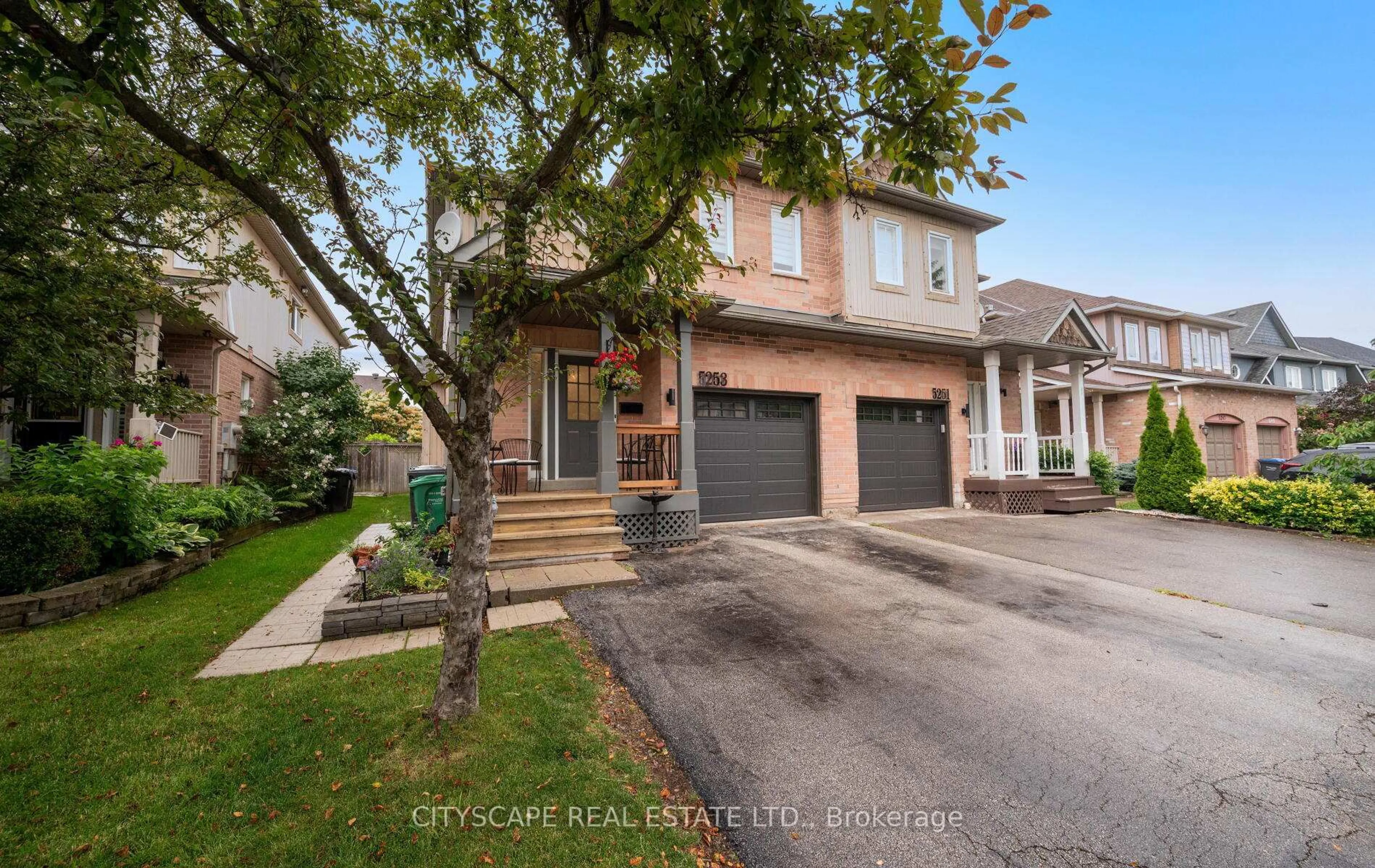 Home with brick exterior material, street for 5253 Bushelgrove Circ, Mississauga Ontario L5M 6C5