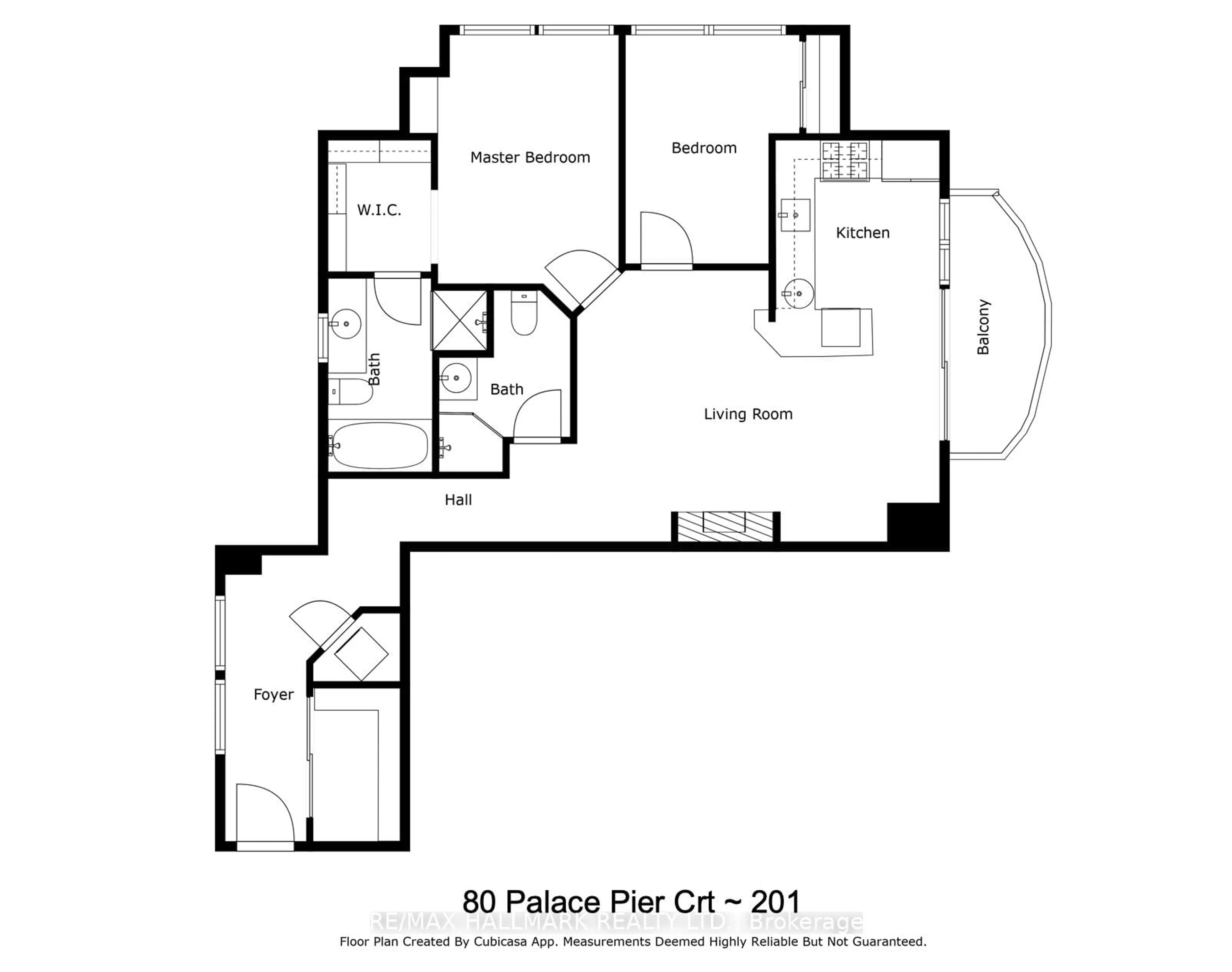 Floor plan for 80 Palace Pier Crt #201, Toronto Ontario M8V 4C1